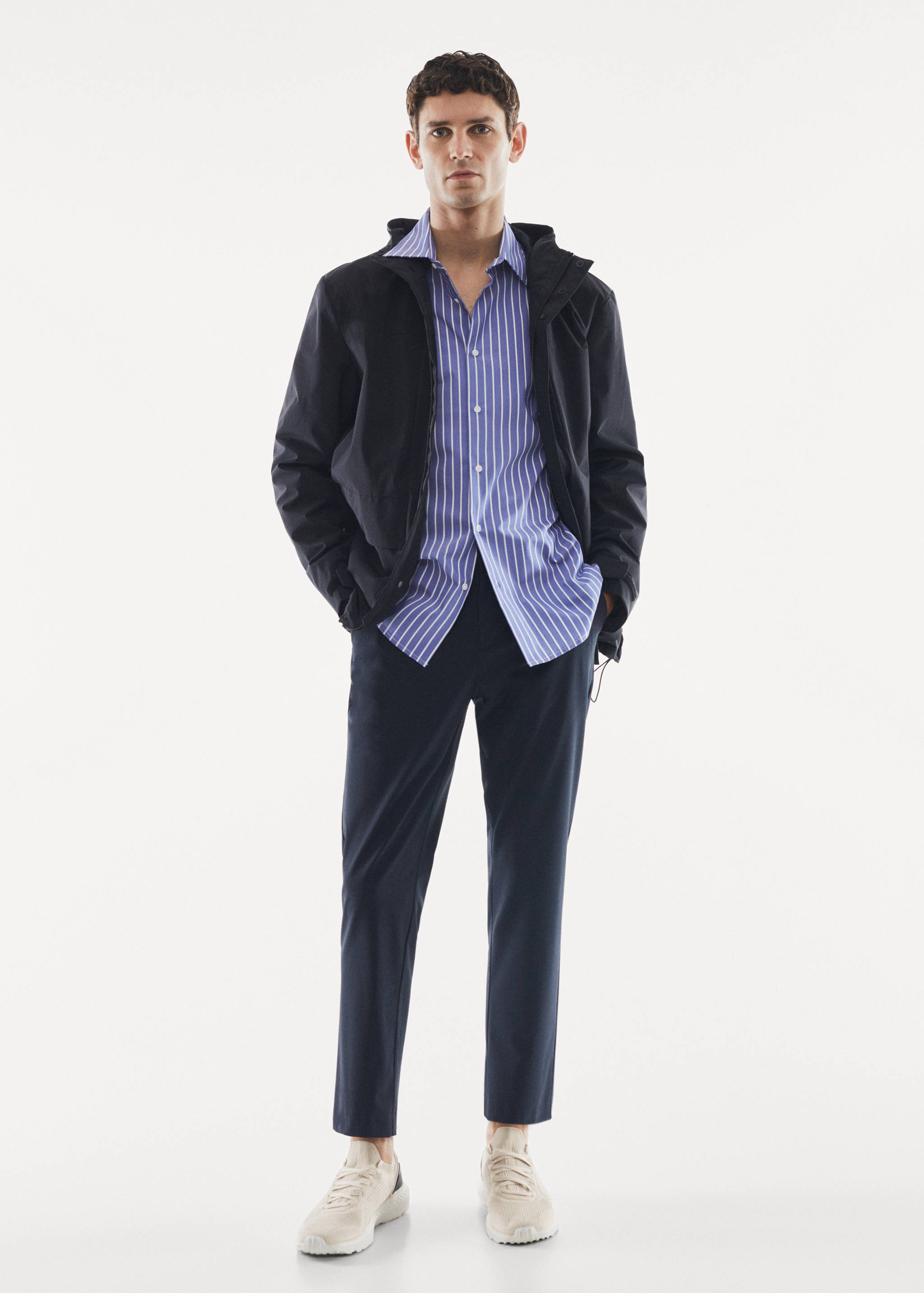 قميص قطن مخطط مجسم - رؤية عامة