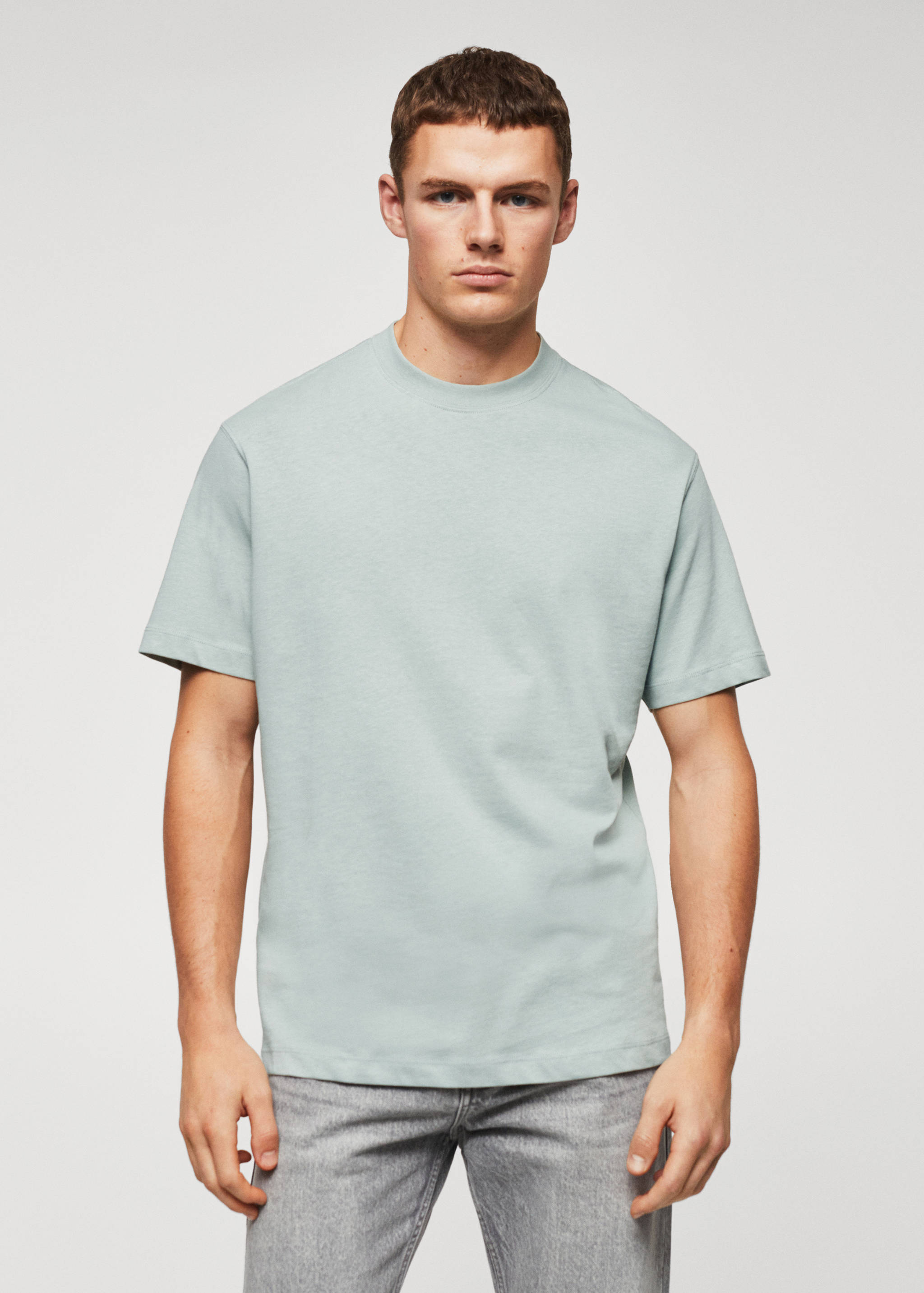 Relaxed fit cotton t-shirt - Medium plane