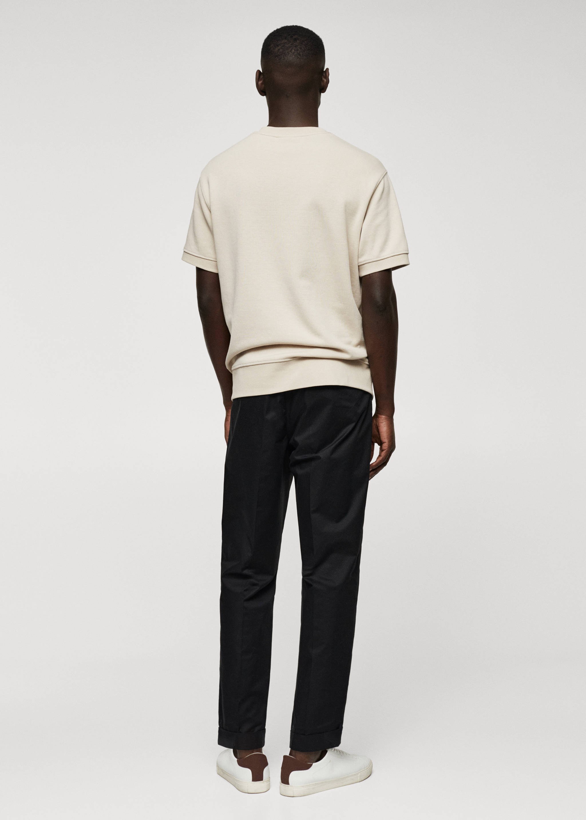 Sweat-shirt tissu éponge manches courtes - Verso de l’article