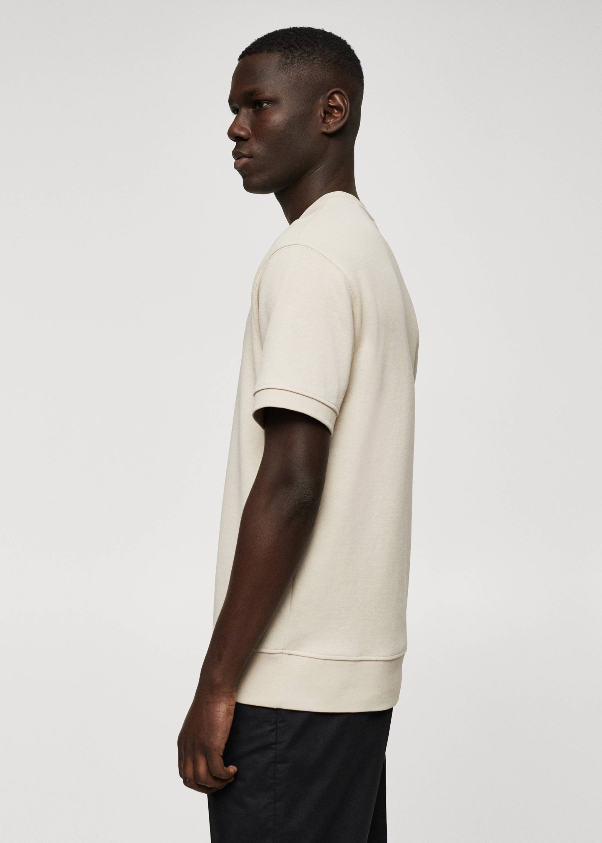 Sweat-shirt tissu éponge manches courtes - Détail de l'article 4