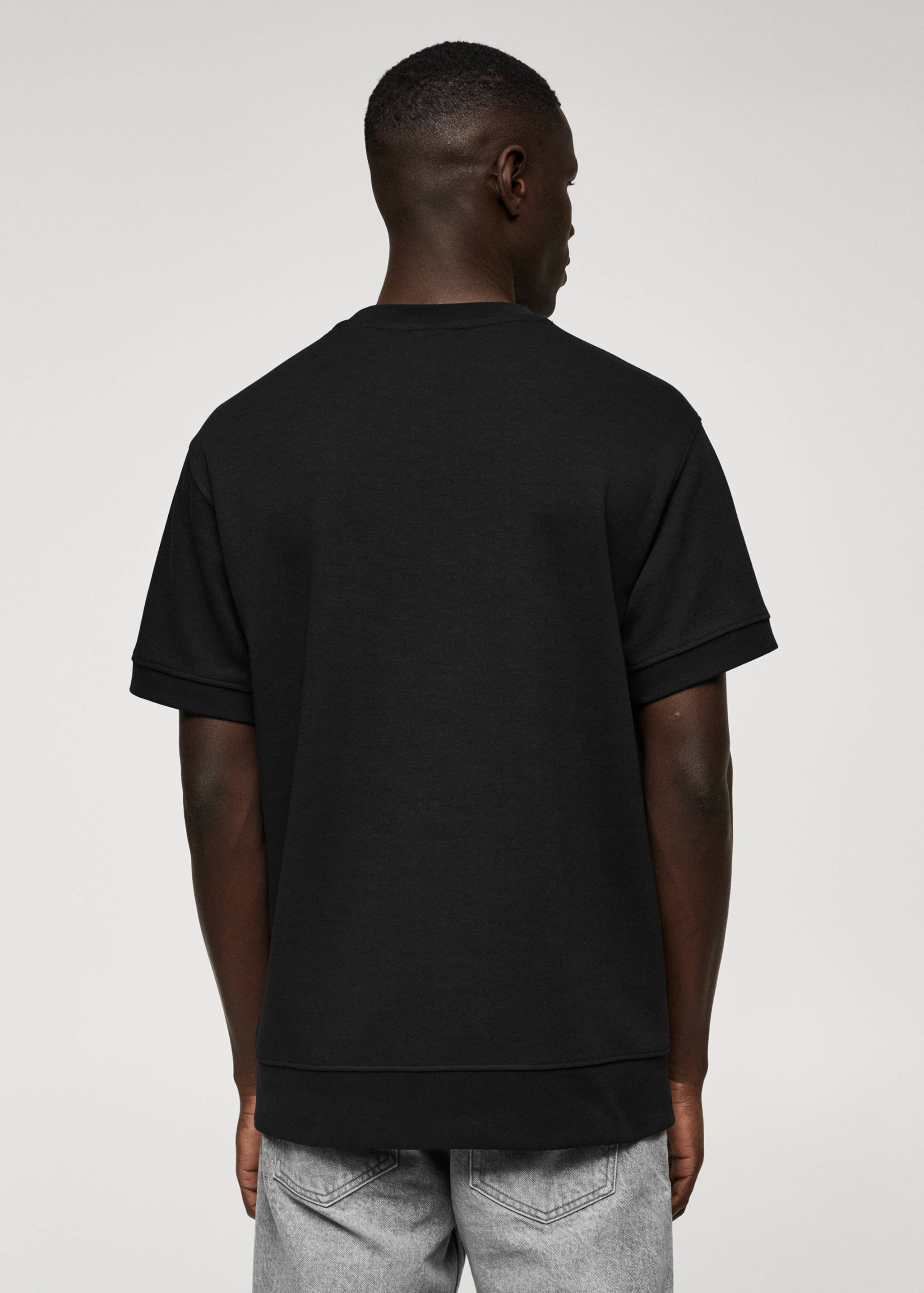 Sweat-shirt tissu éponge manches courtes - Verso de l’article