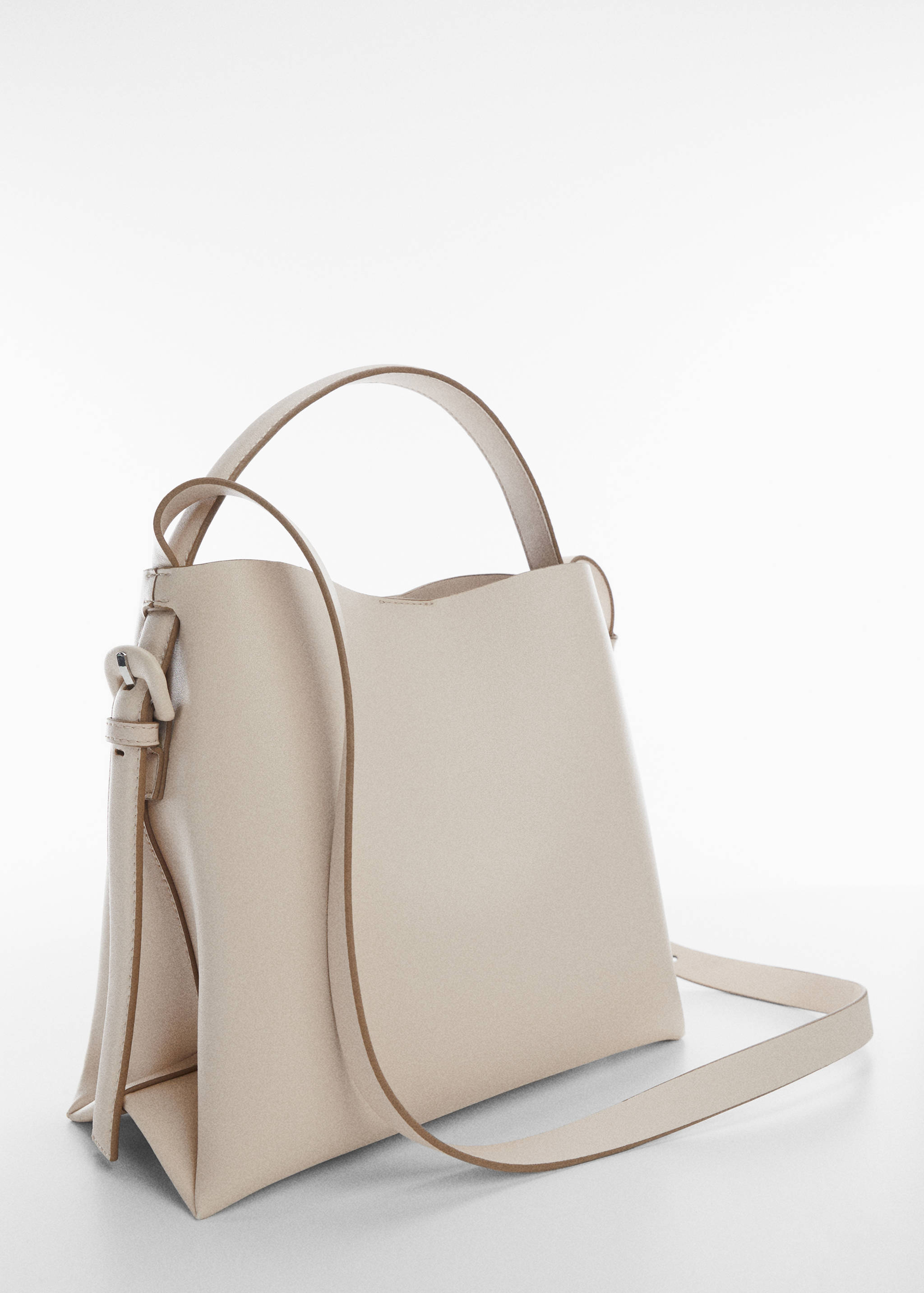 Shopper bag with buckle - Medium plane