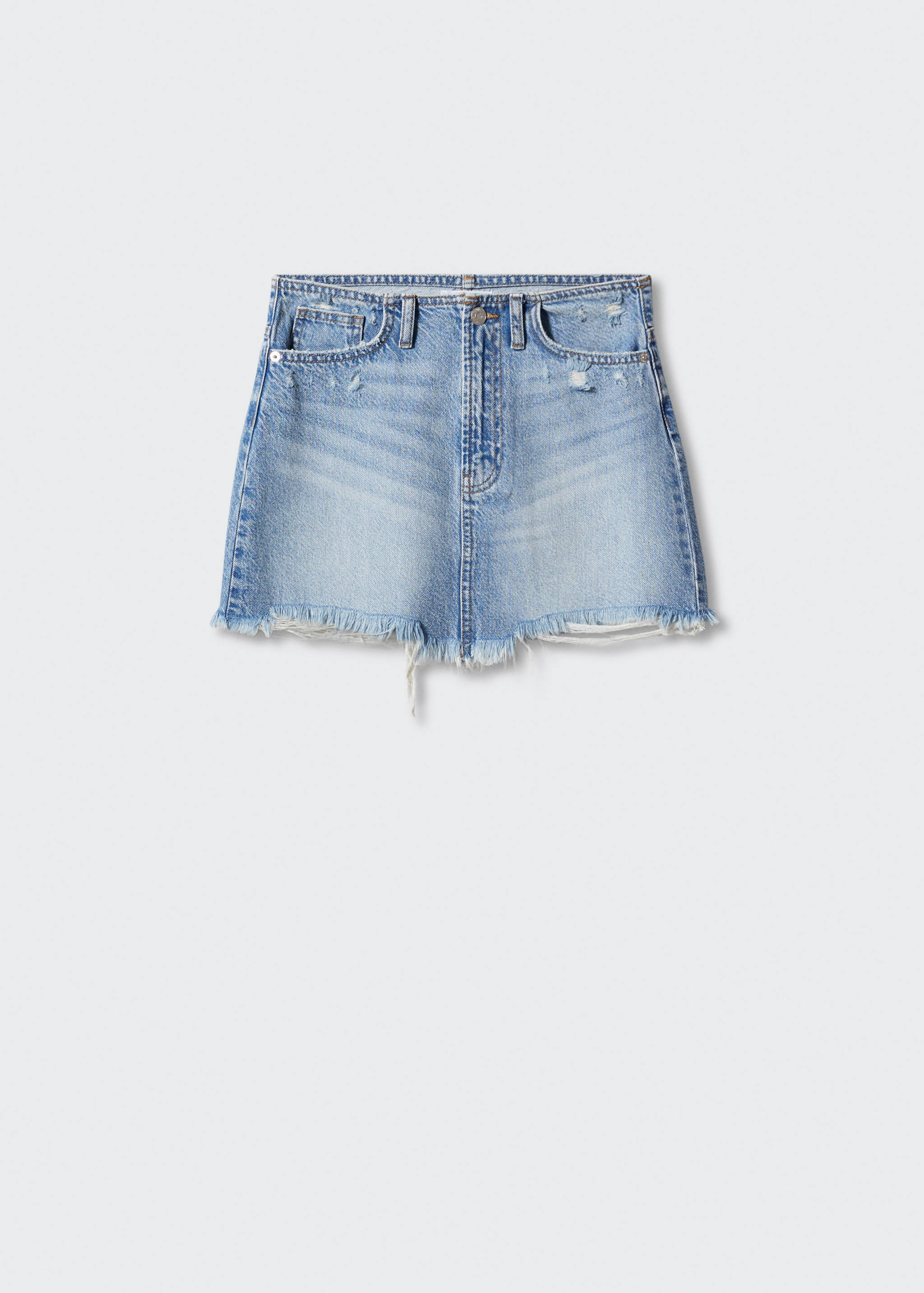 Frayed edges denim skirt - Article without model