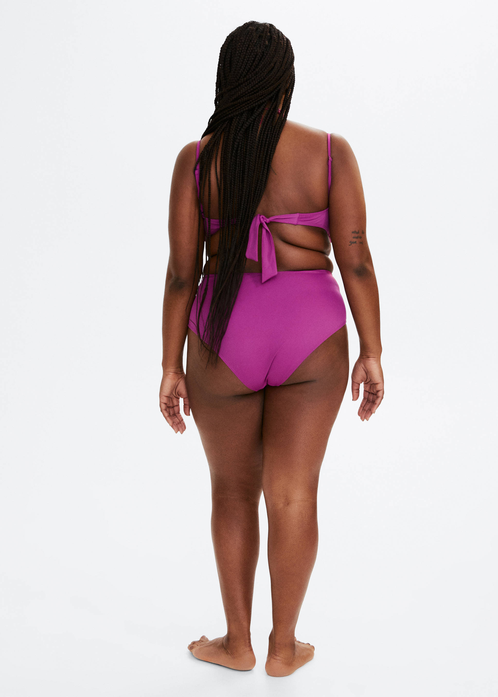 Трусики от бикини с завышенной талией - Обратная сторона изделия