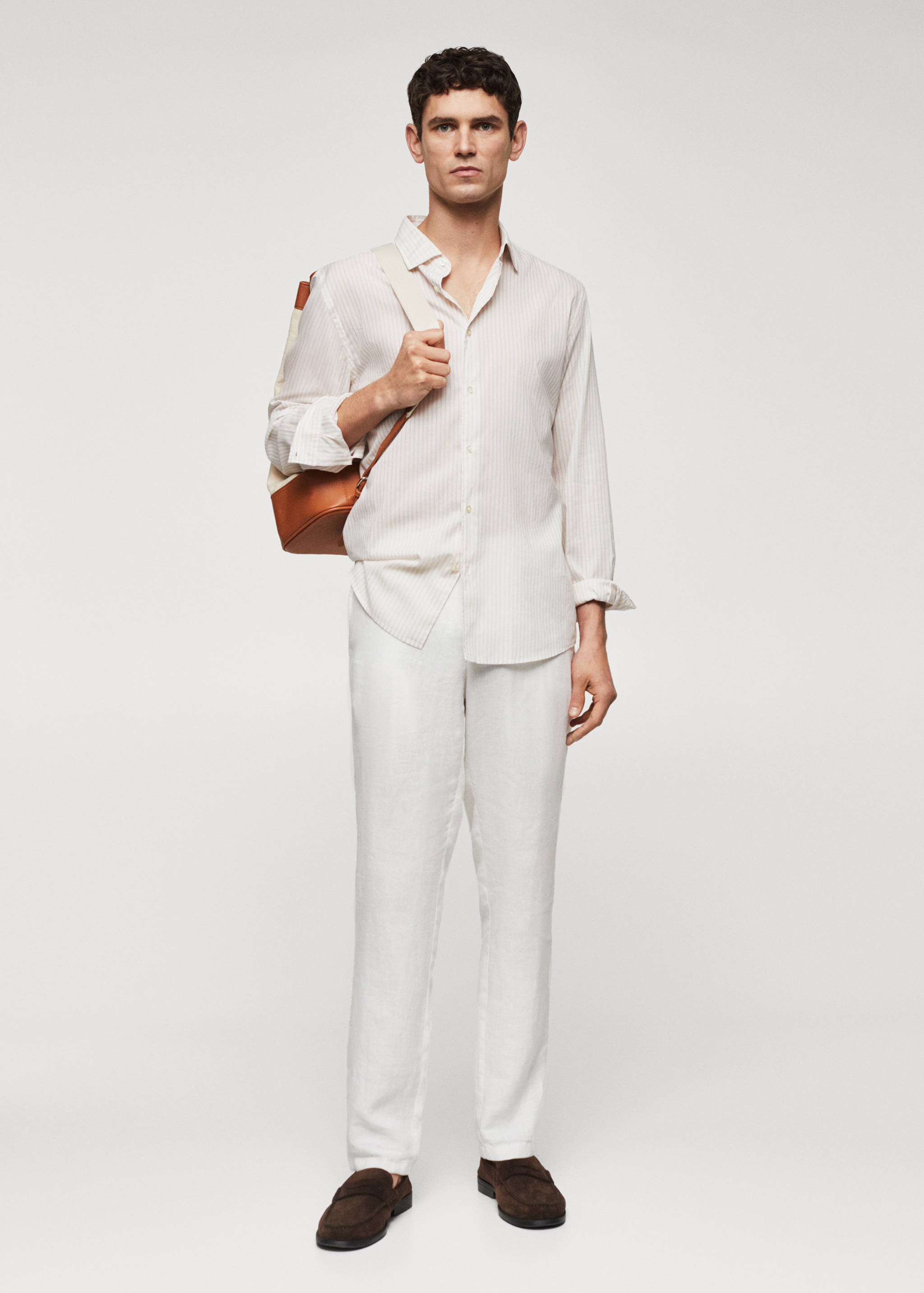 Рубашка 100% хлопок в полоску - Общий план