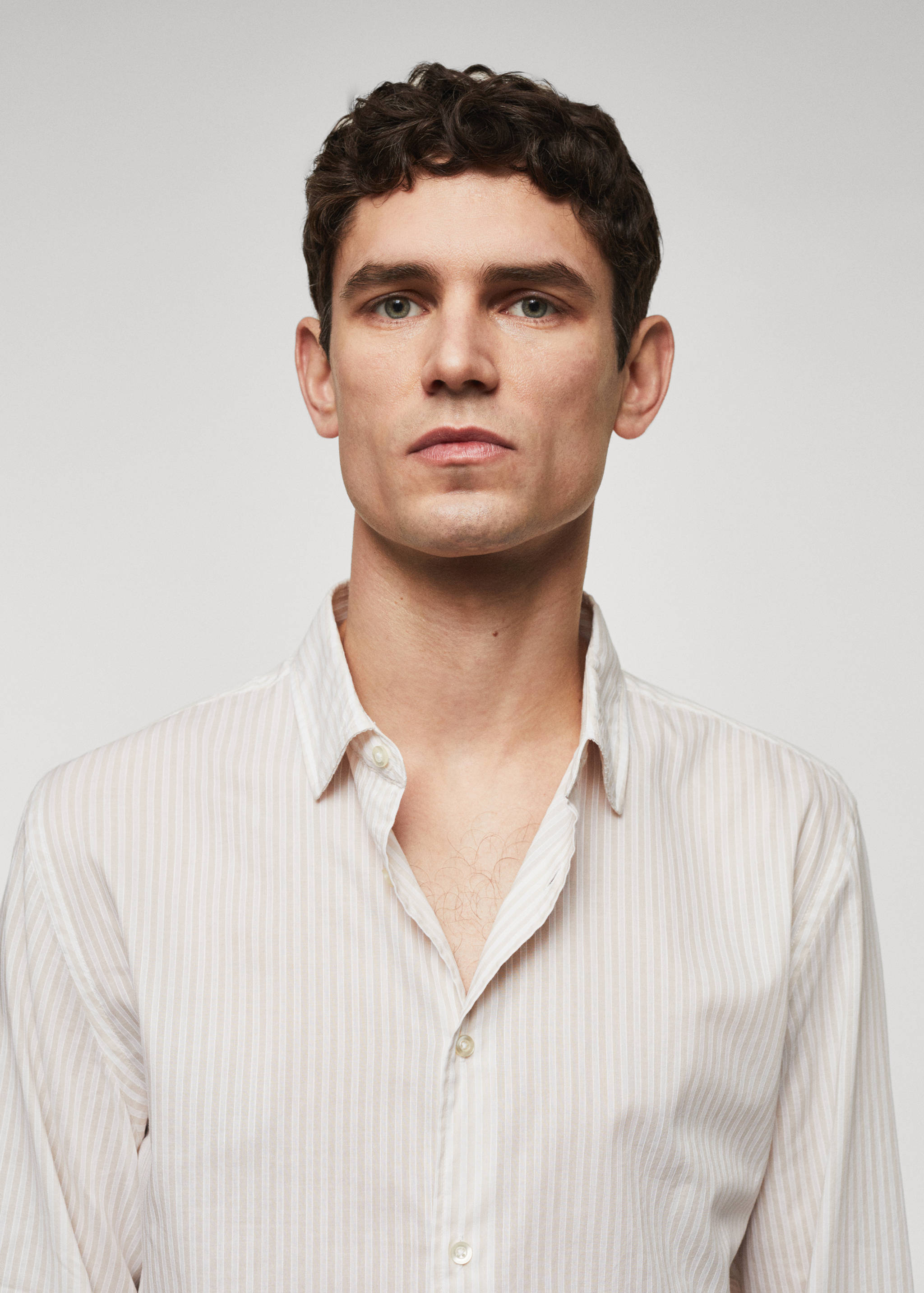 Рубашка 100% хлопок в полоску - Деталь изделия 1