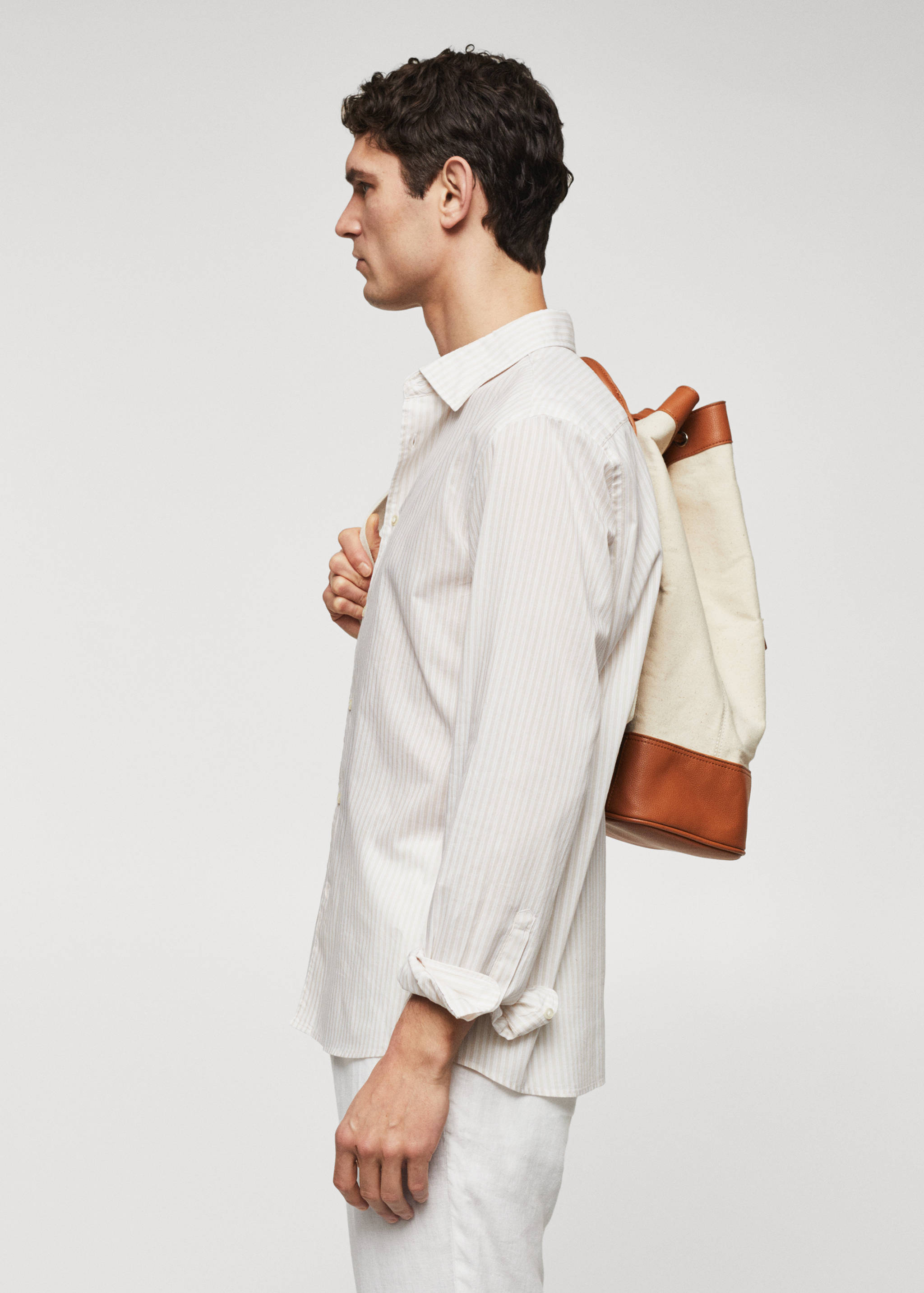 Рубашка 100% хлопок в полоску - Деталь изделия 6