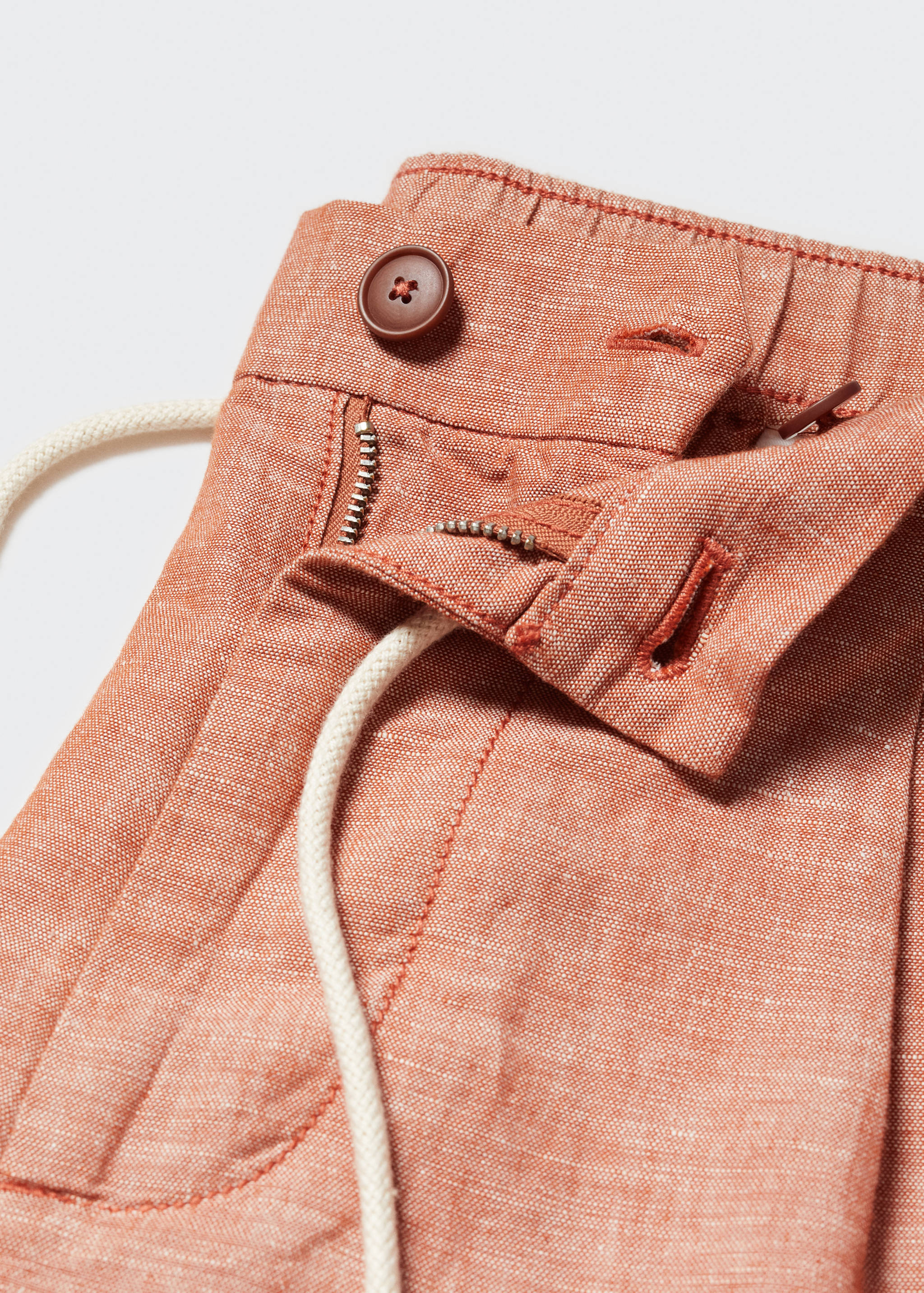 Drawstring linen Bermuda shorts - Details of the article 8