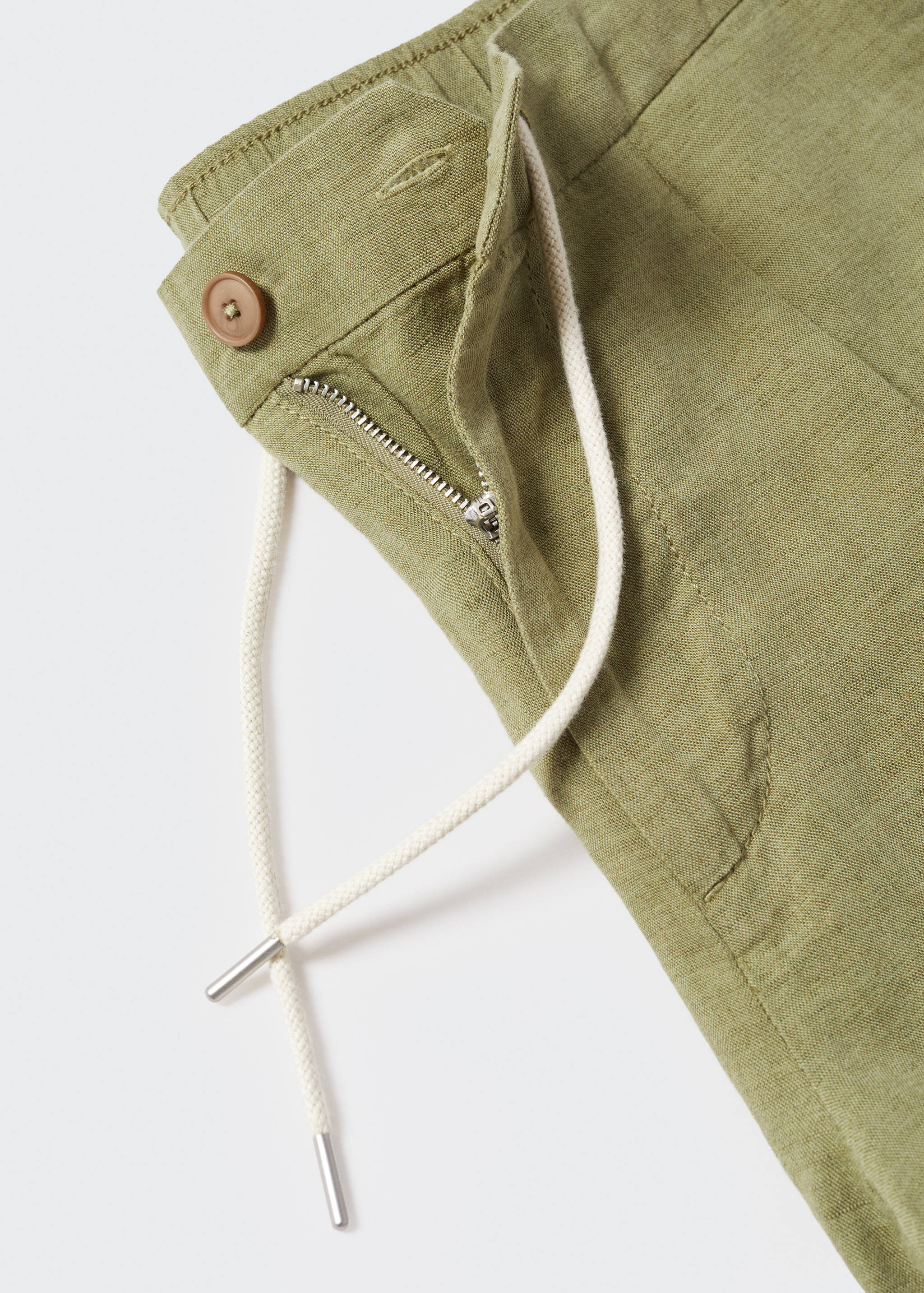 Drawstring linen Bermuda shorts - Details of the article 8