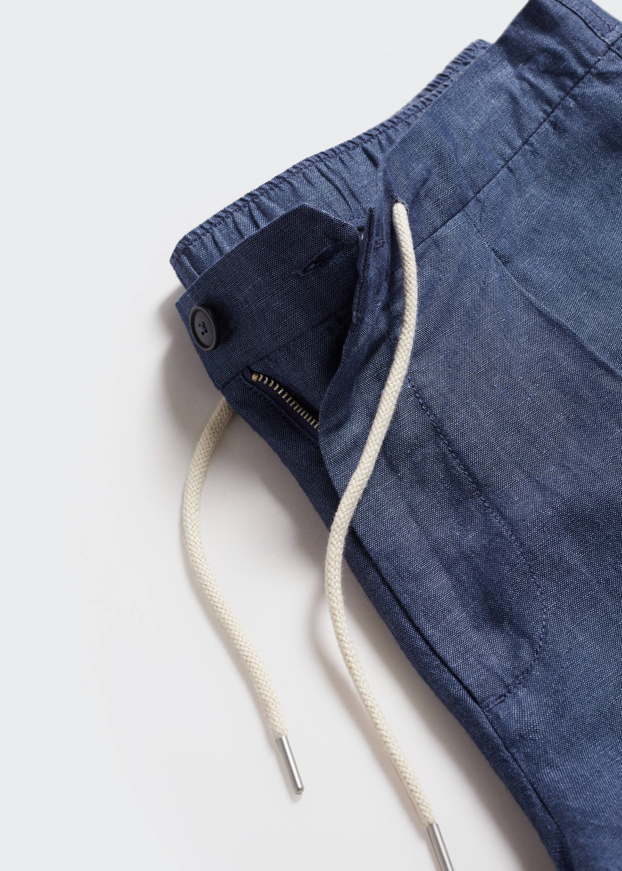 Drawstring linen Bermuda shorts - Details of the article 8