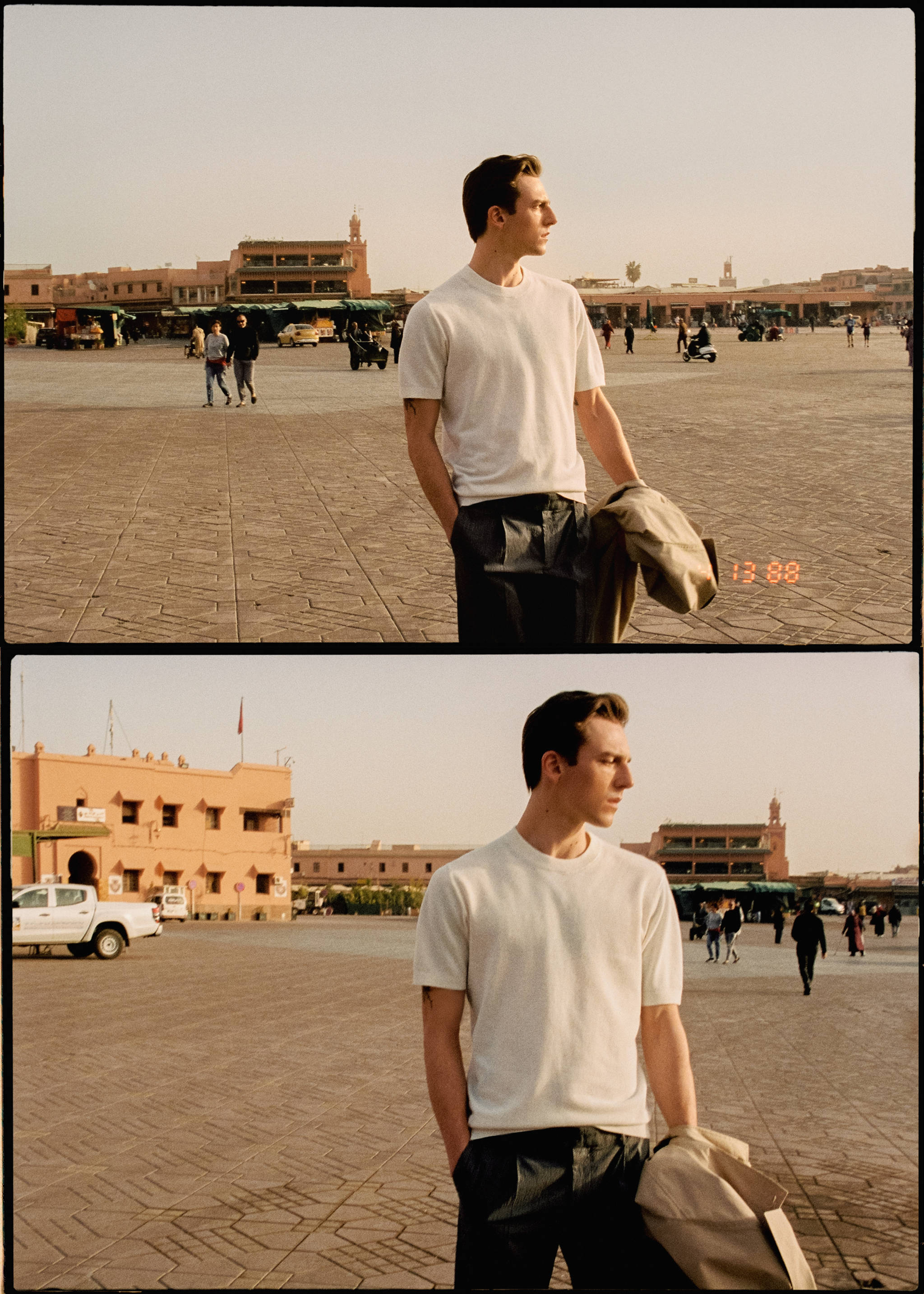 针织棉质T恤 - null