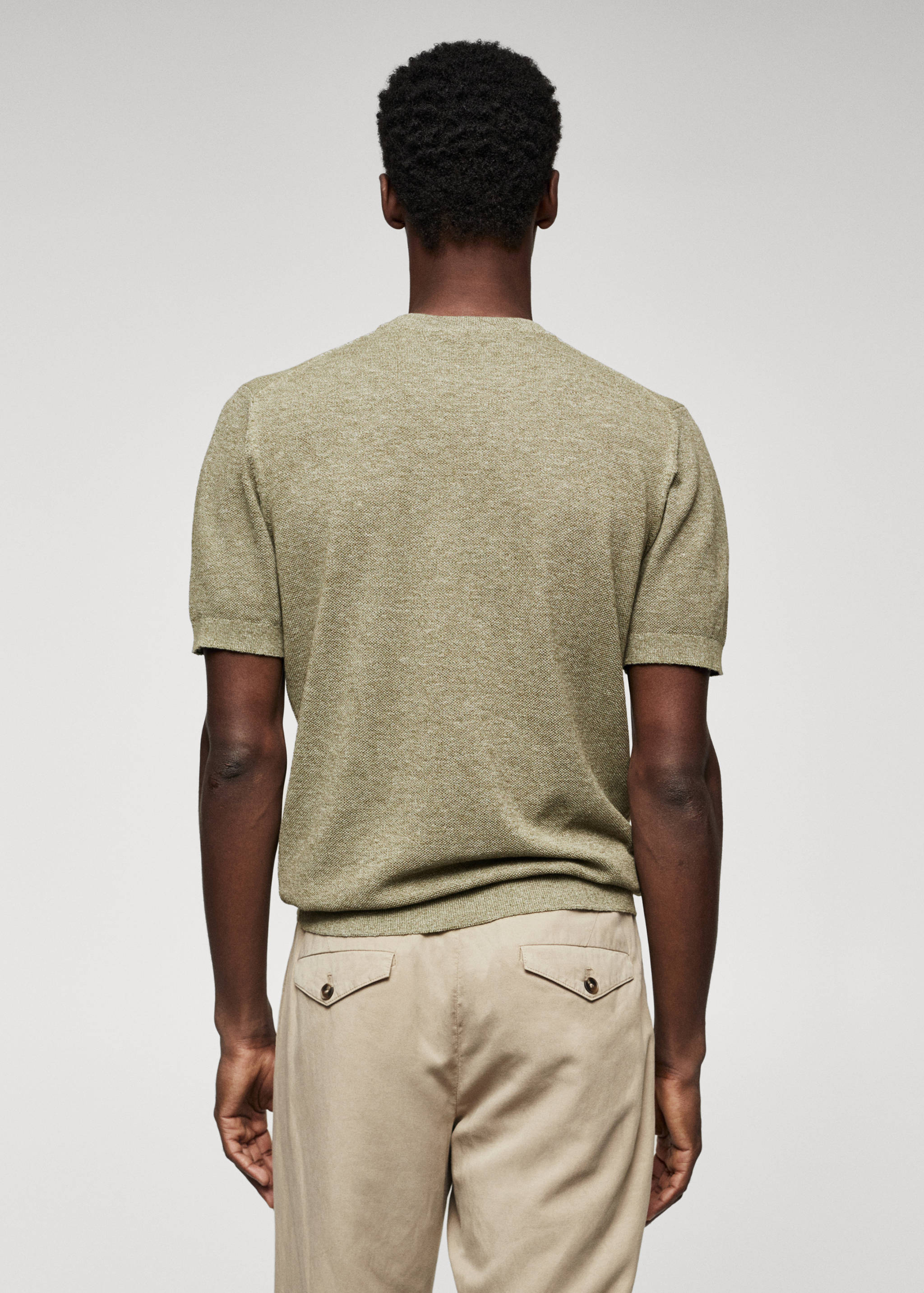 Трикотажная футболка из хлопка - Обратная сторона изделия