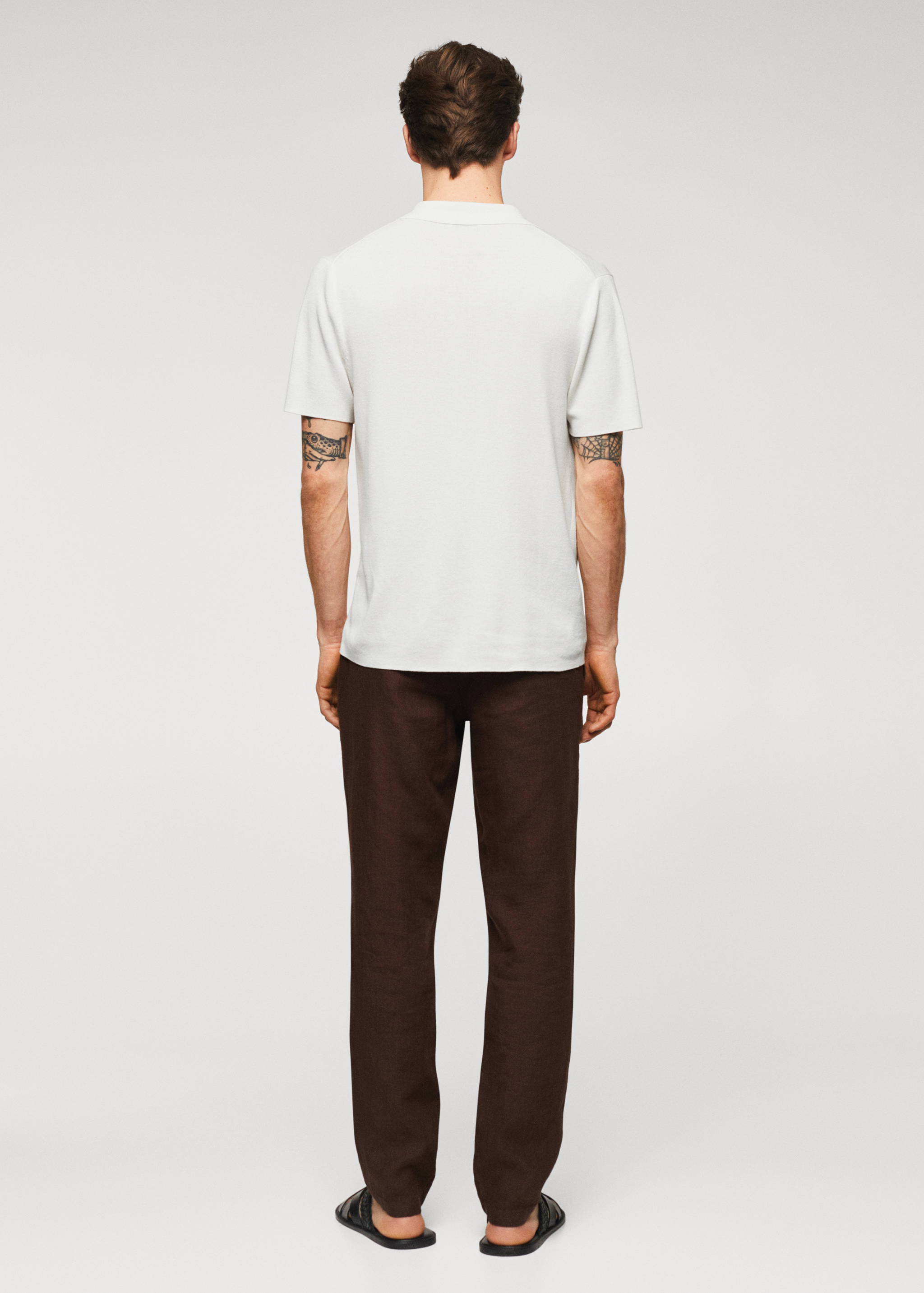 Regular-fit shirt with bowling neck - Reverse of the article
