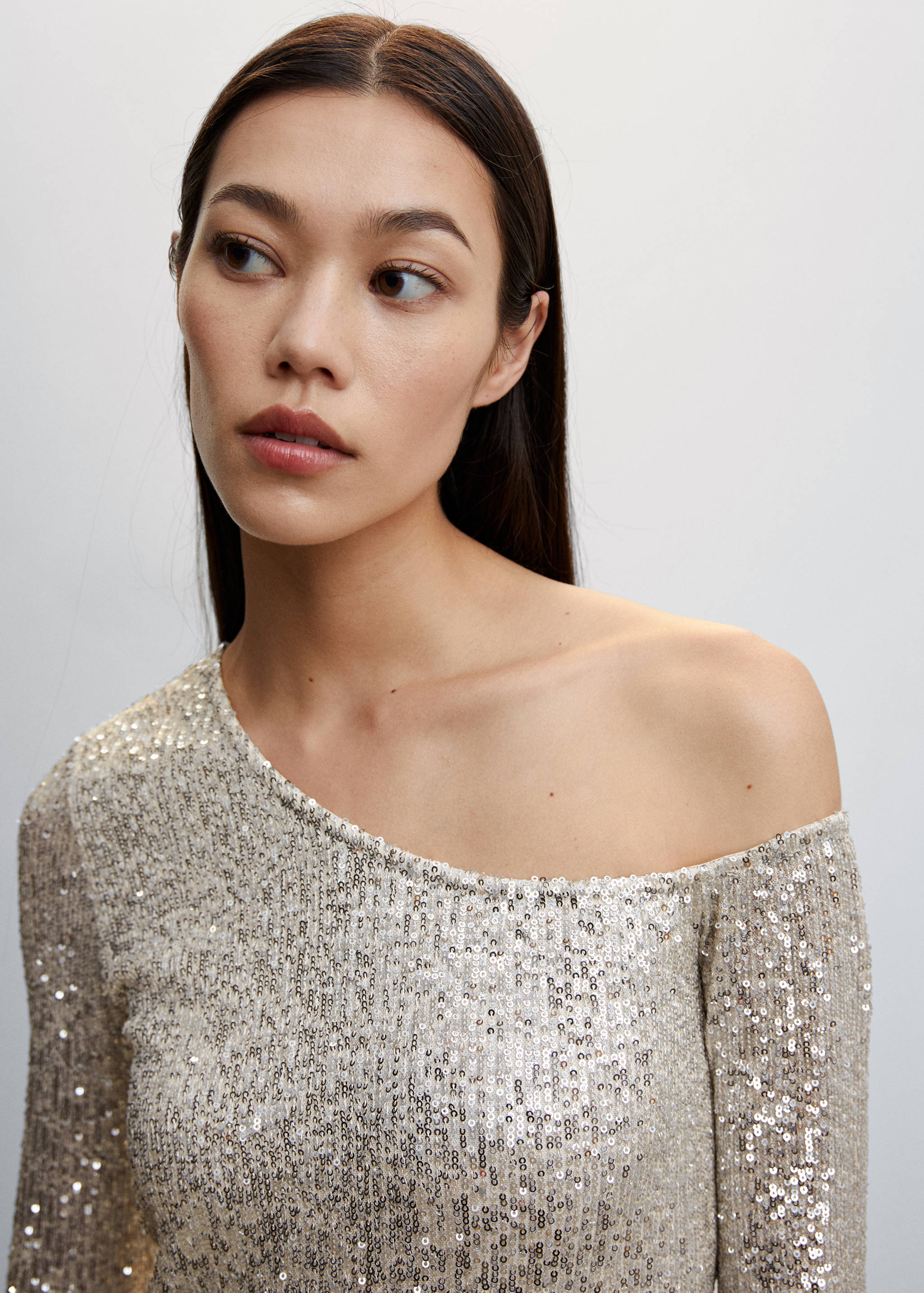 Asymmetric sequin dress - Details of the article 1
