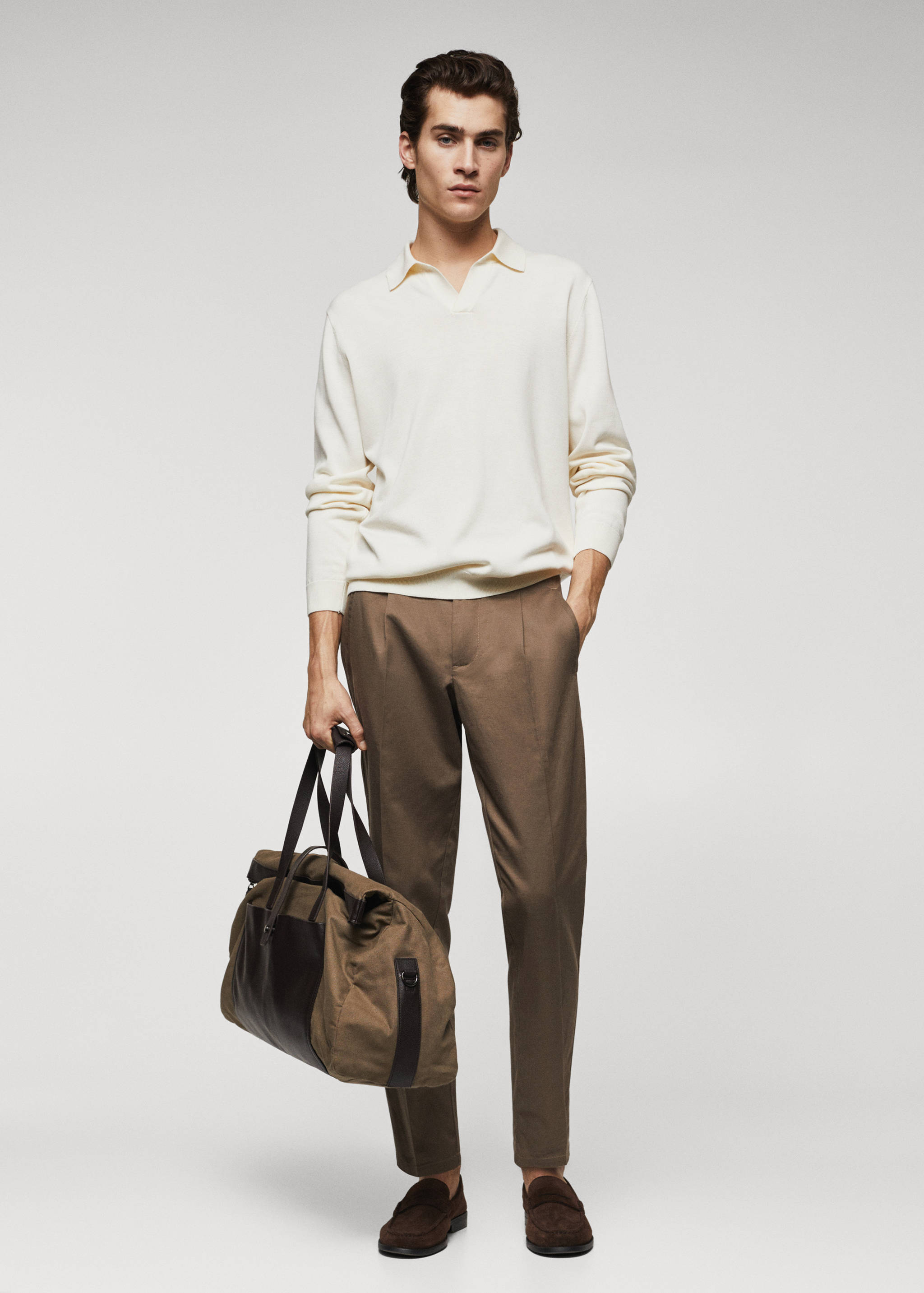 Polo maille manches longues - Plan général