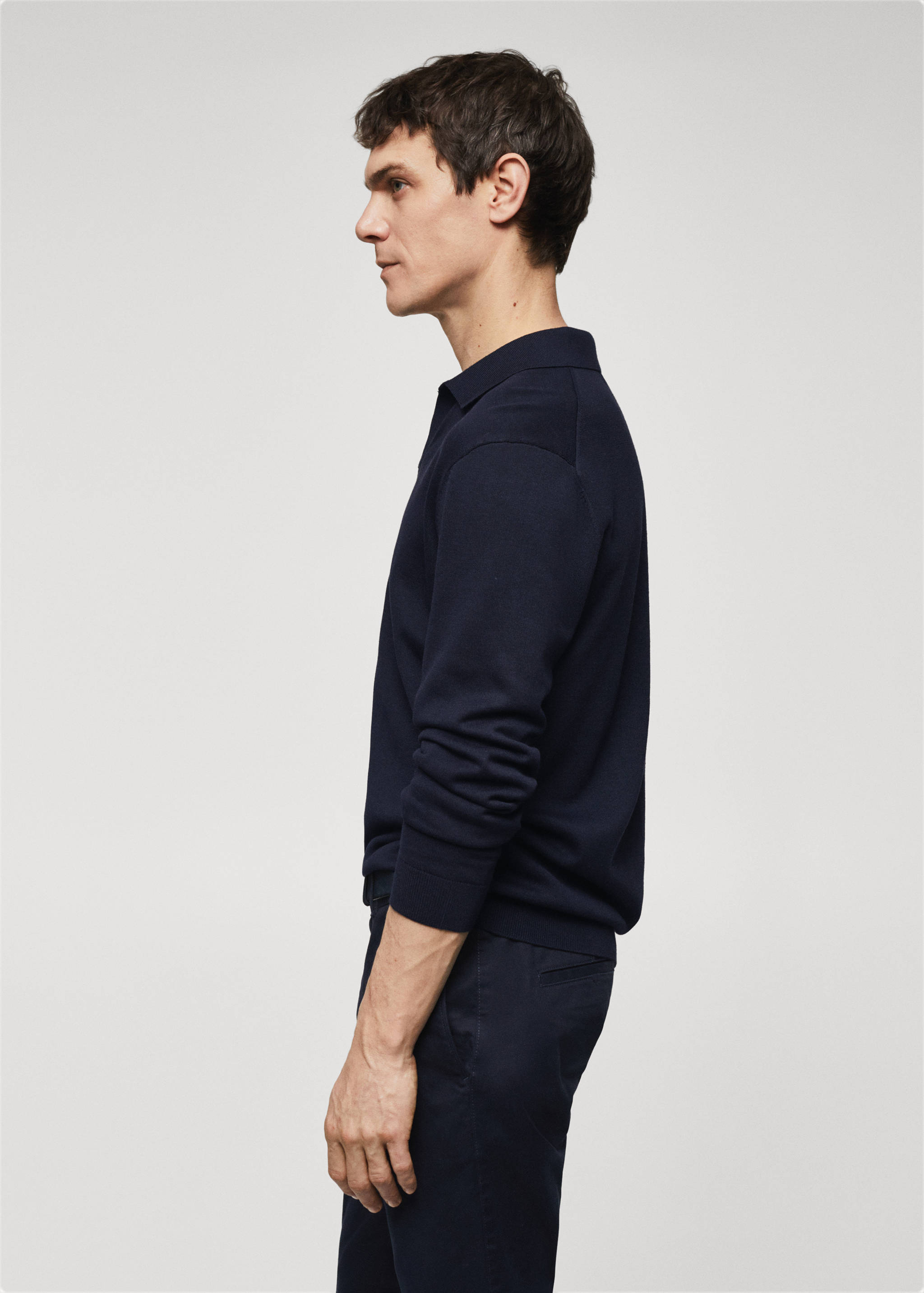 Трикотажное поло с длинным рукавом - Деталь изделия 2