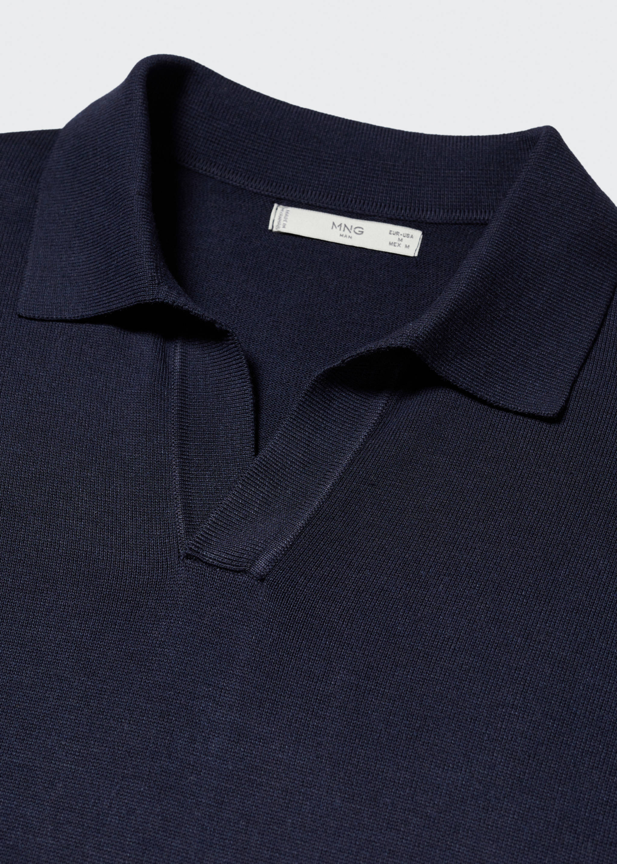 Трикотажное поло с длинным рукавом - Деталь изделия 8