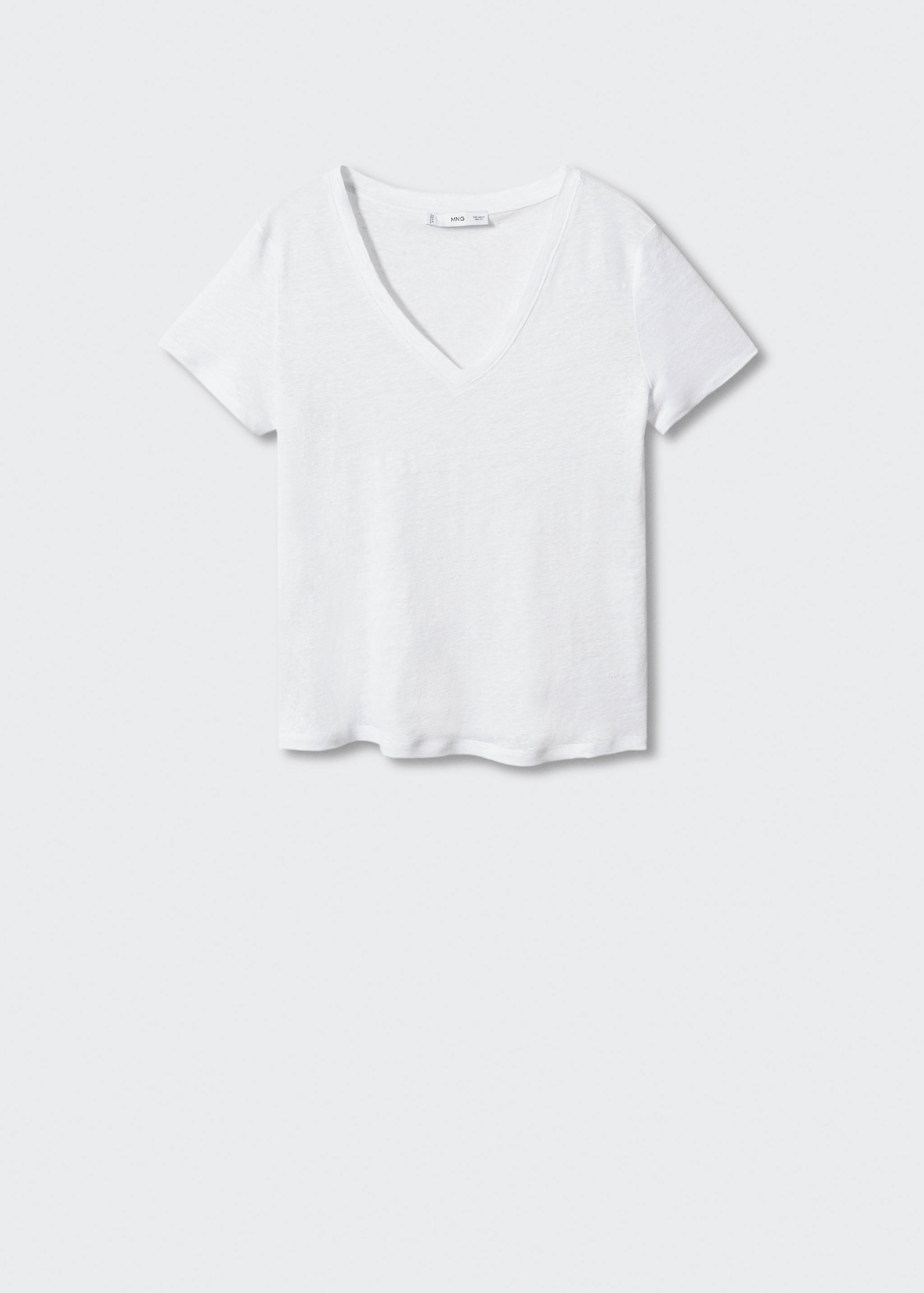 T-shirt lin col V - Article sans modèle