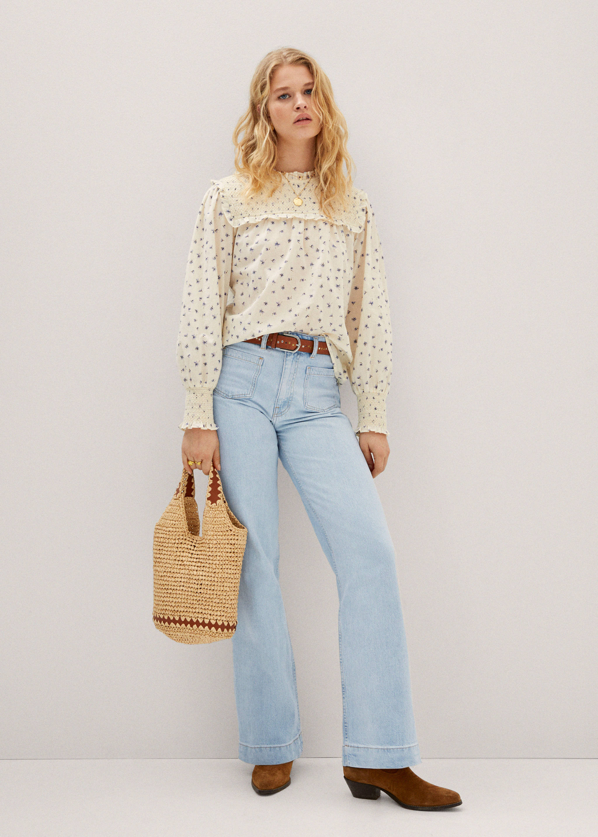 Wideleg jeans with pockets - General plane