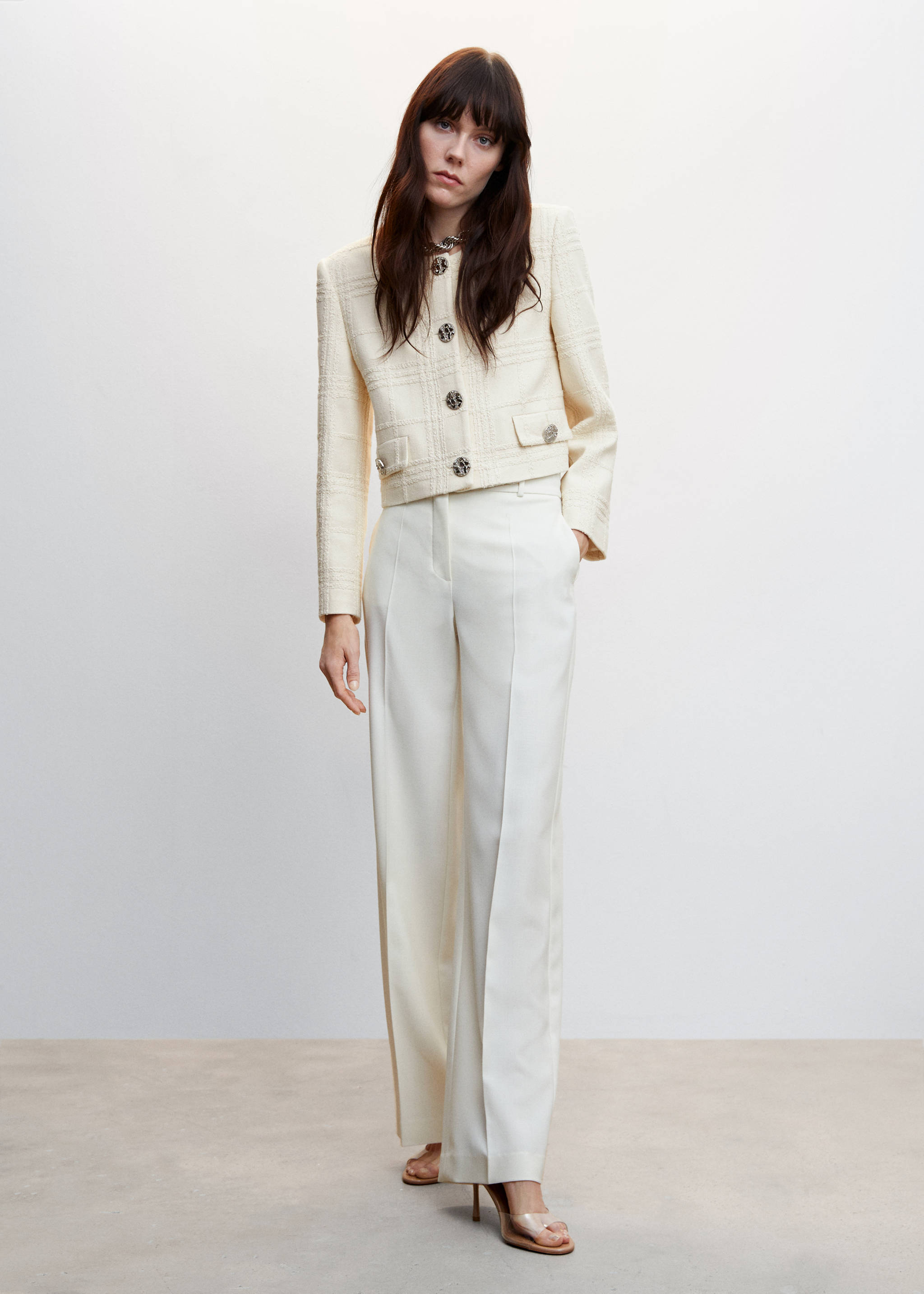 Checked texture jacket - General plane