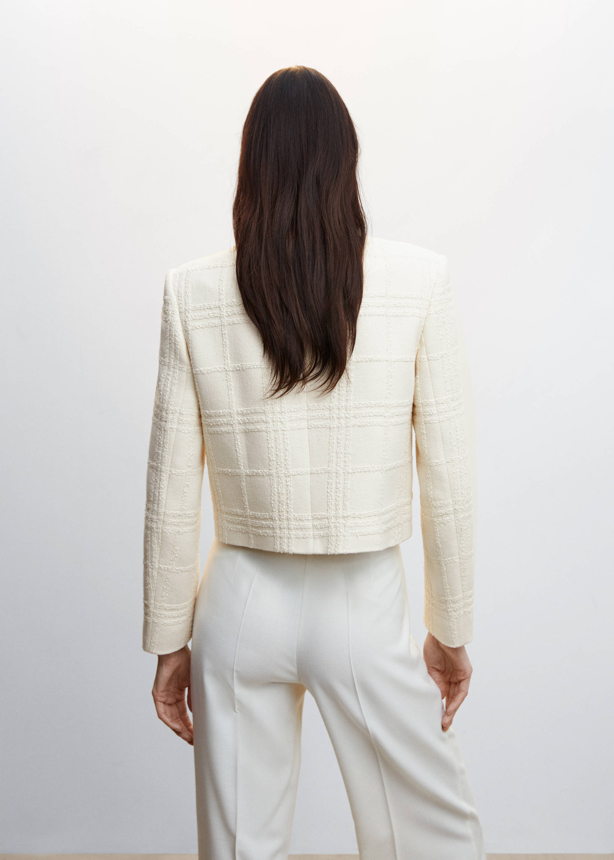 Checked texture jacket - Reverse of the article