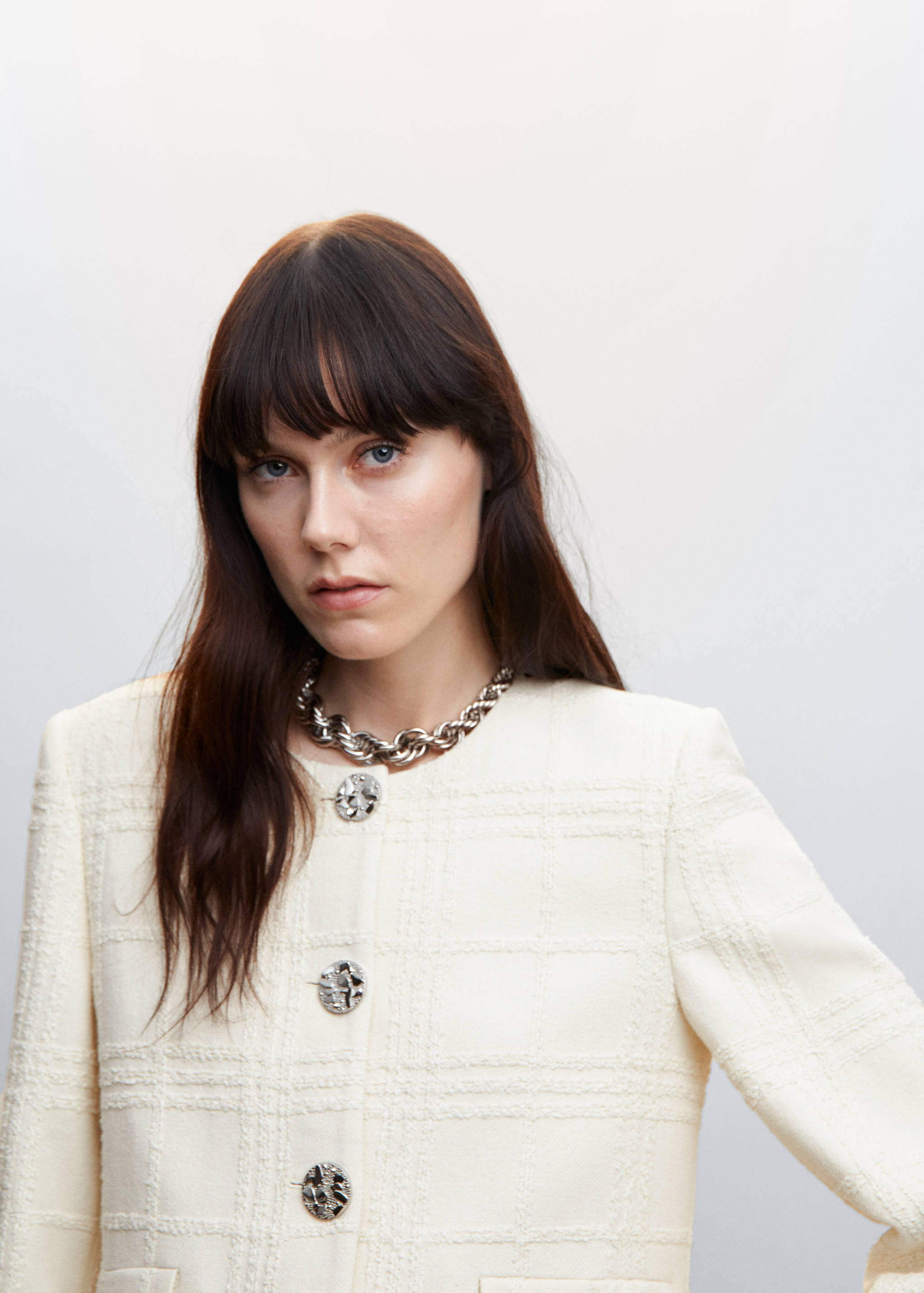 Checked texture jacket - Details of the article 1