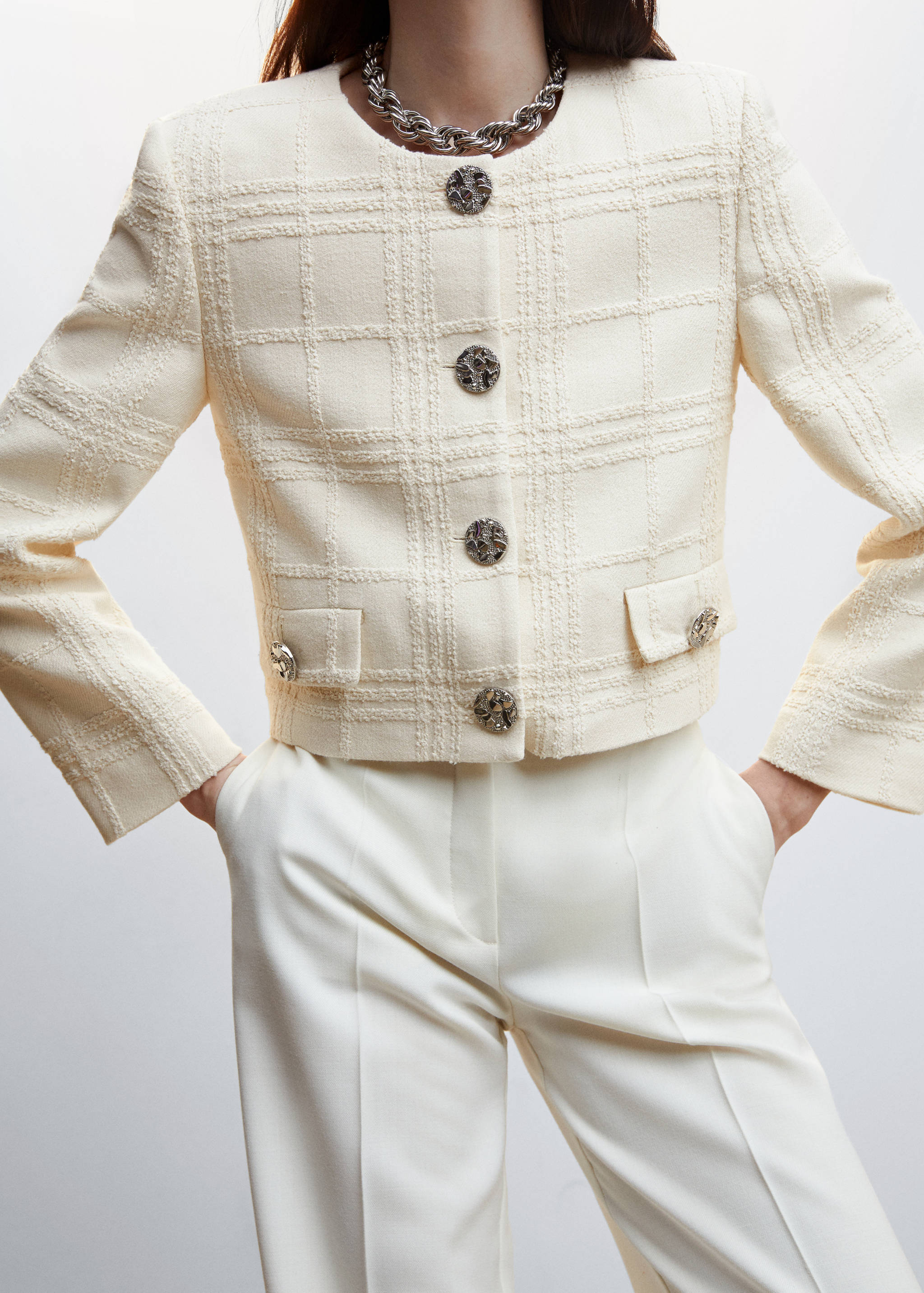 Checked texture jacket - Details of the article 6