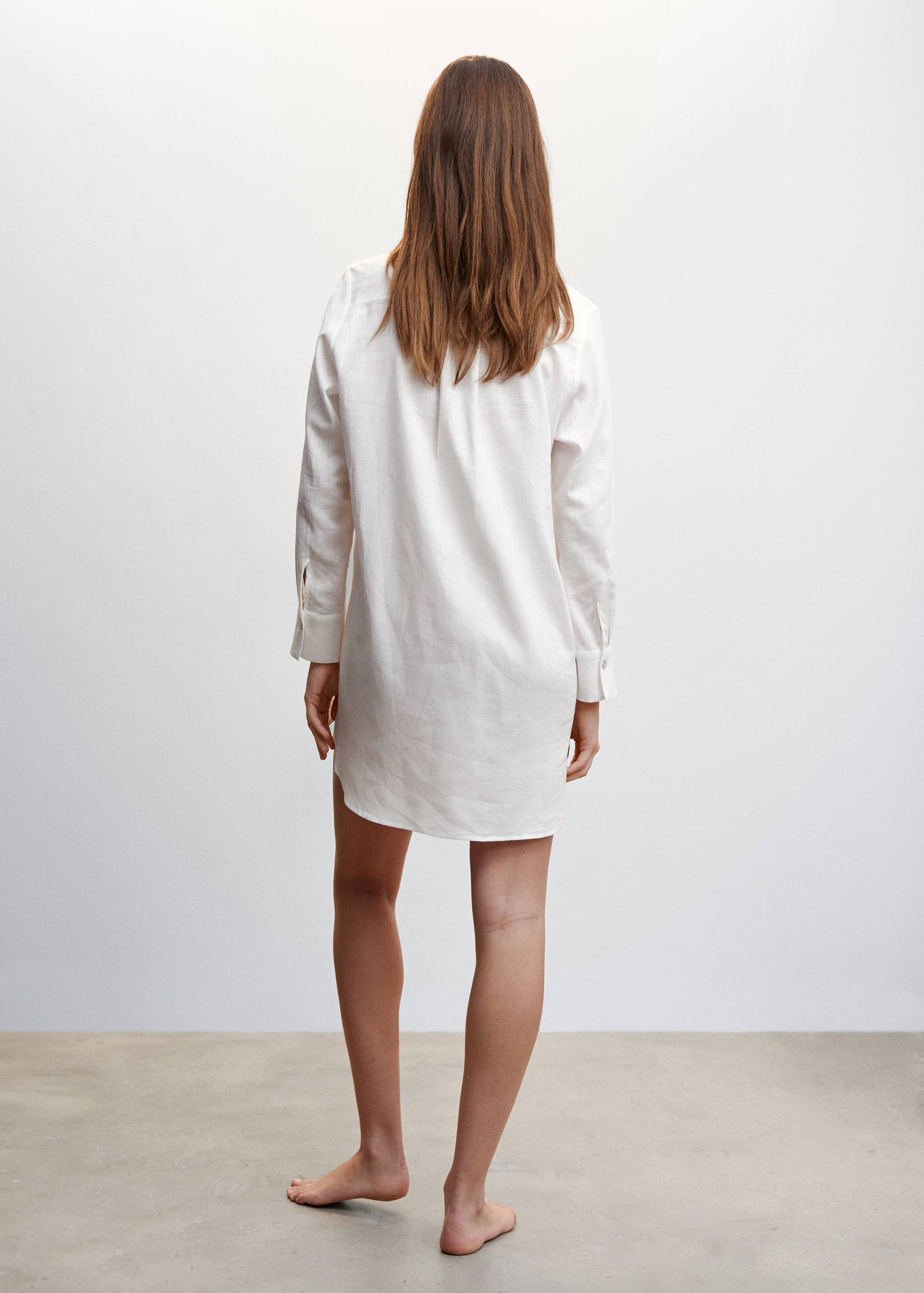 قميص نوم من الكتان - الجهة الخلفية للمنتج