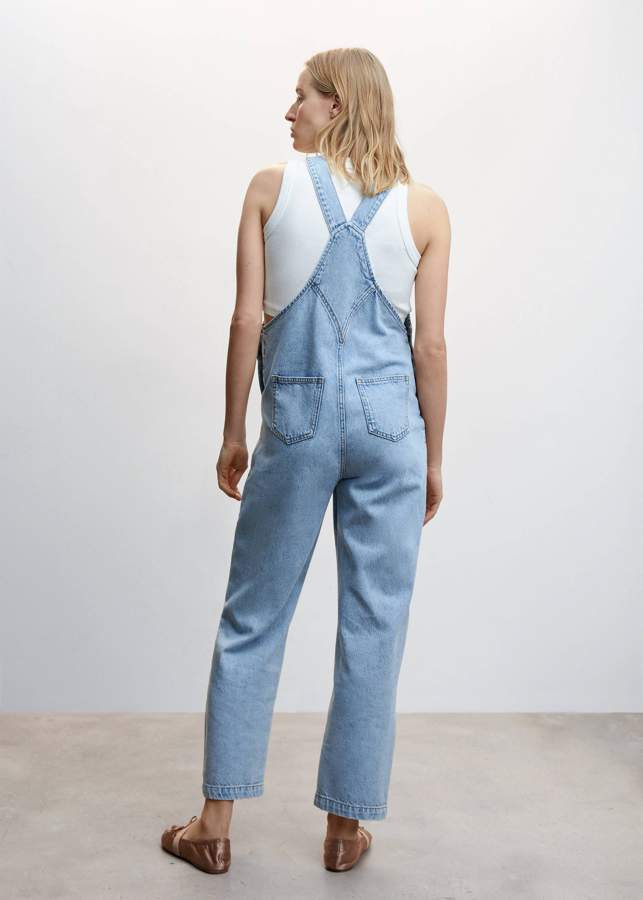 Maternity denim dungarees - Reverse of the article