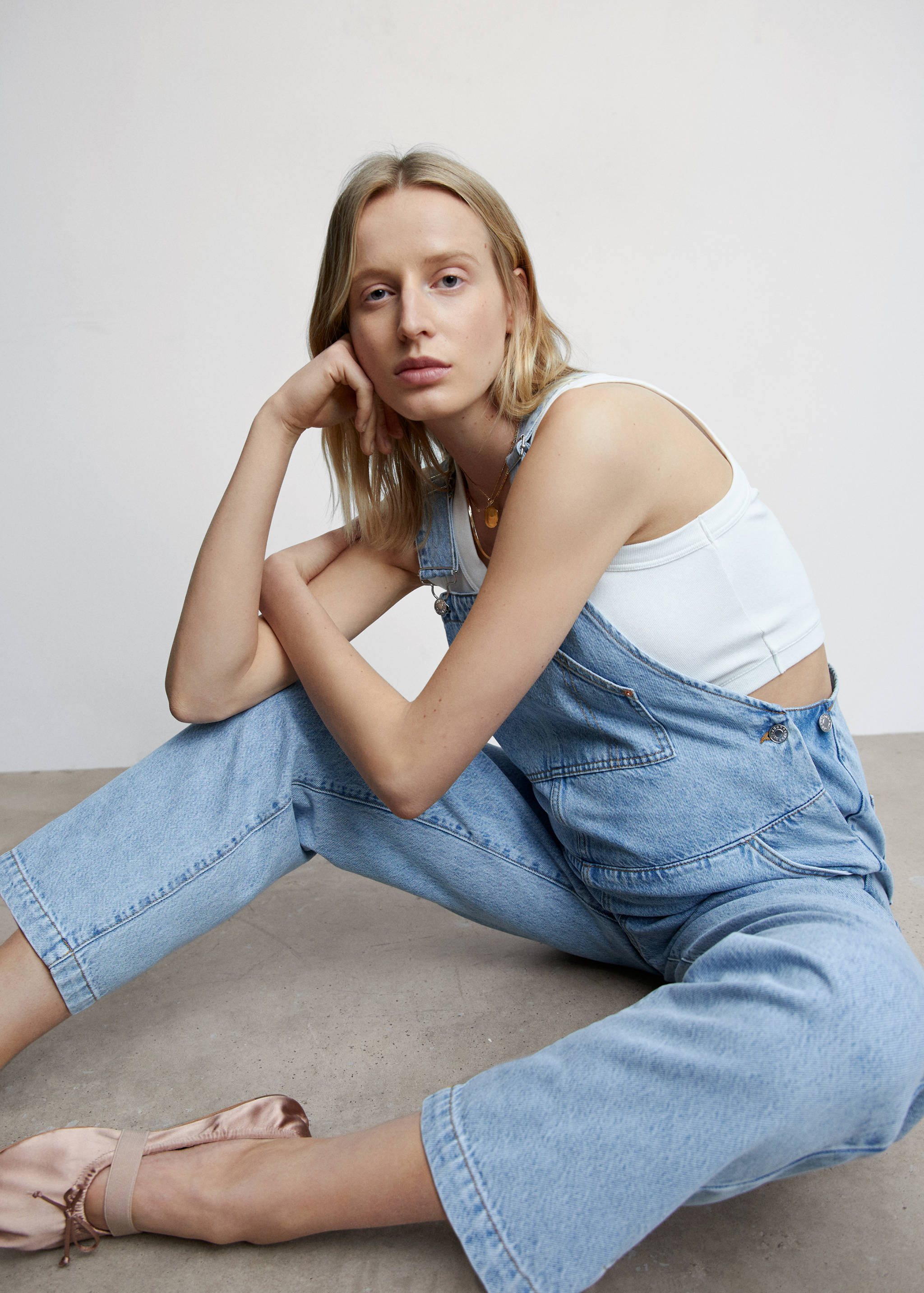Maternity denim dungarees - Details of the article 2