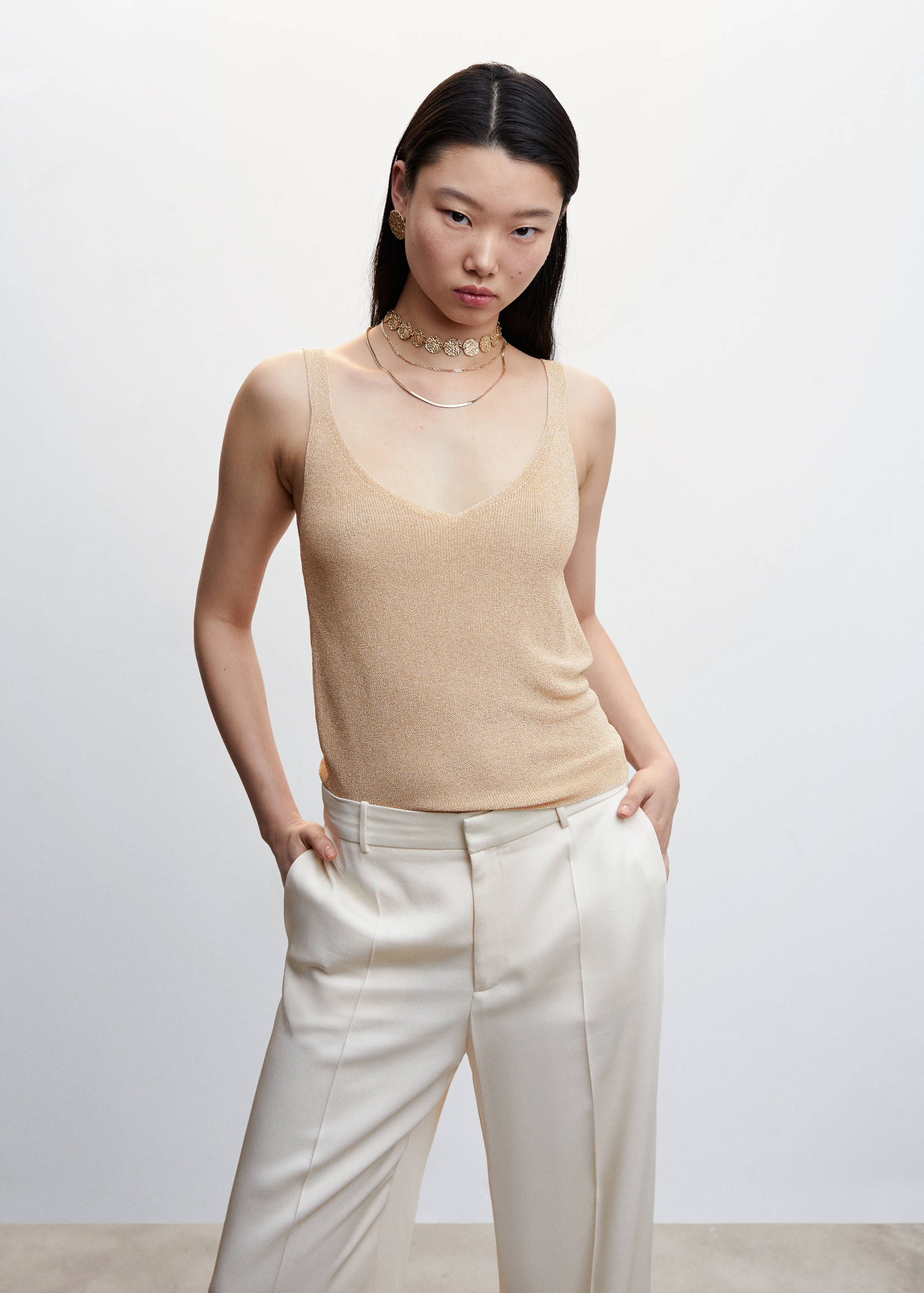 Knit strap top - Medium plane
