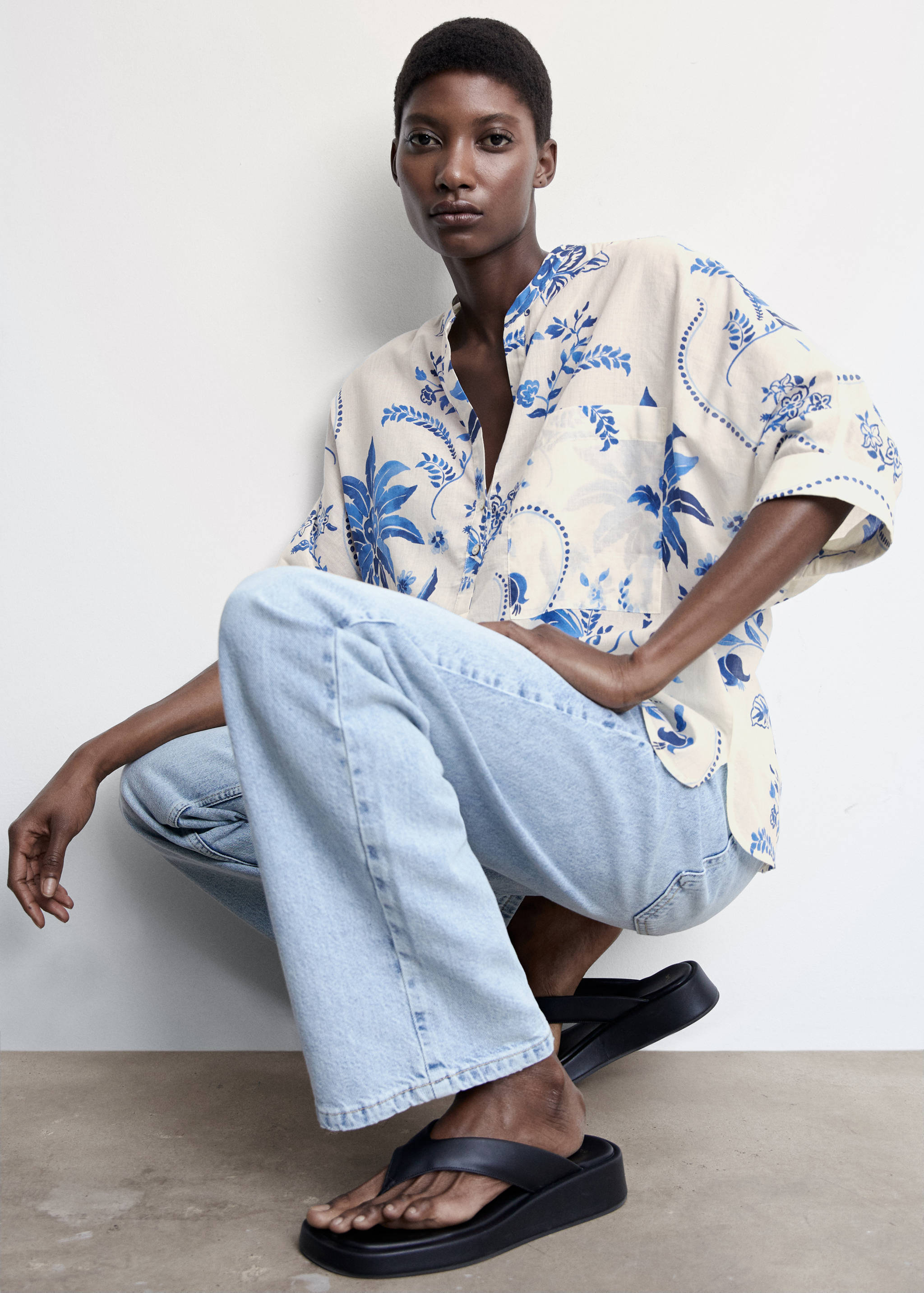 Floral print blouse - Details of the article 2