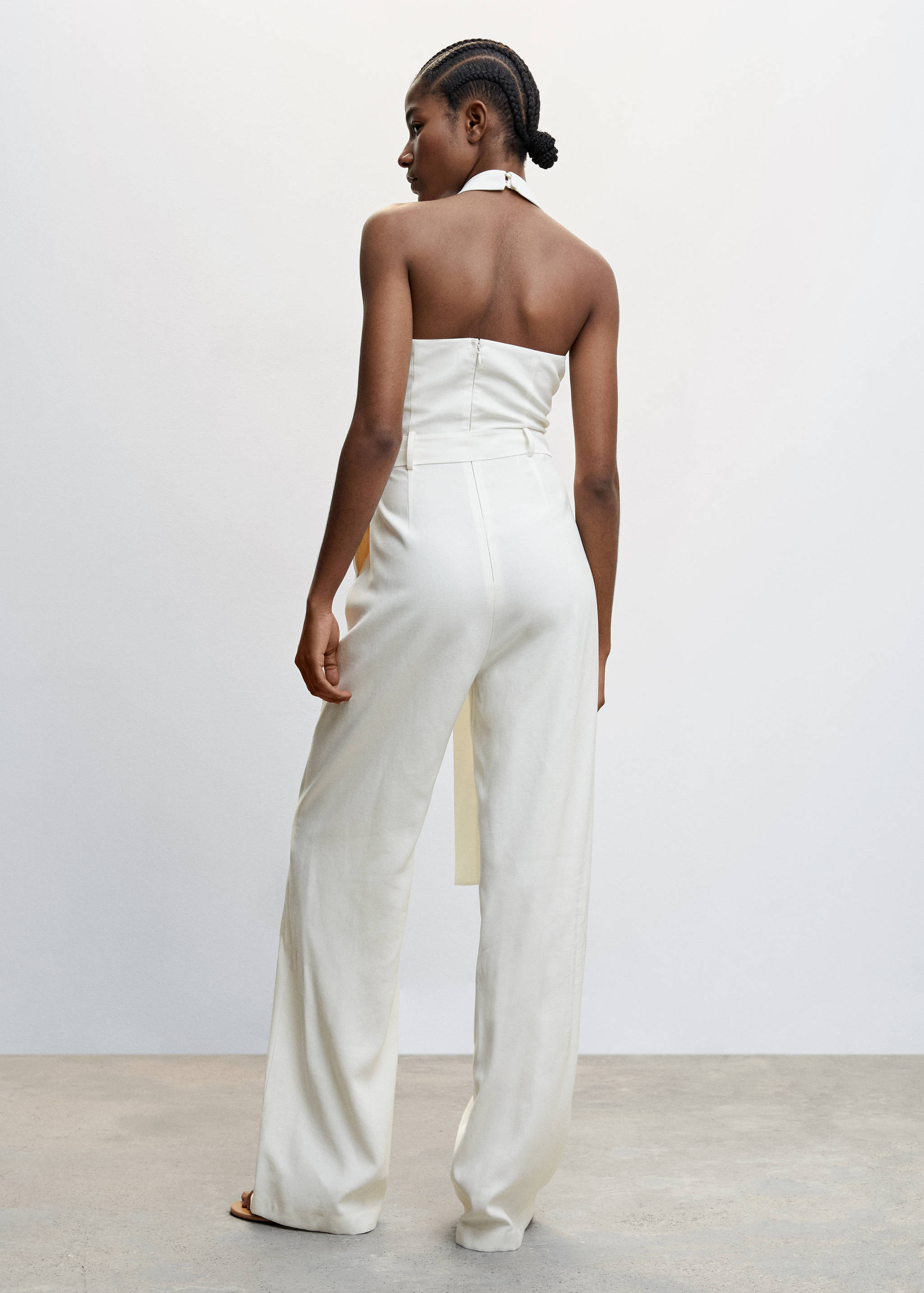 Open back halter jumpsuit - Reverse of the article