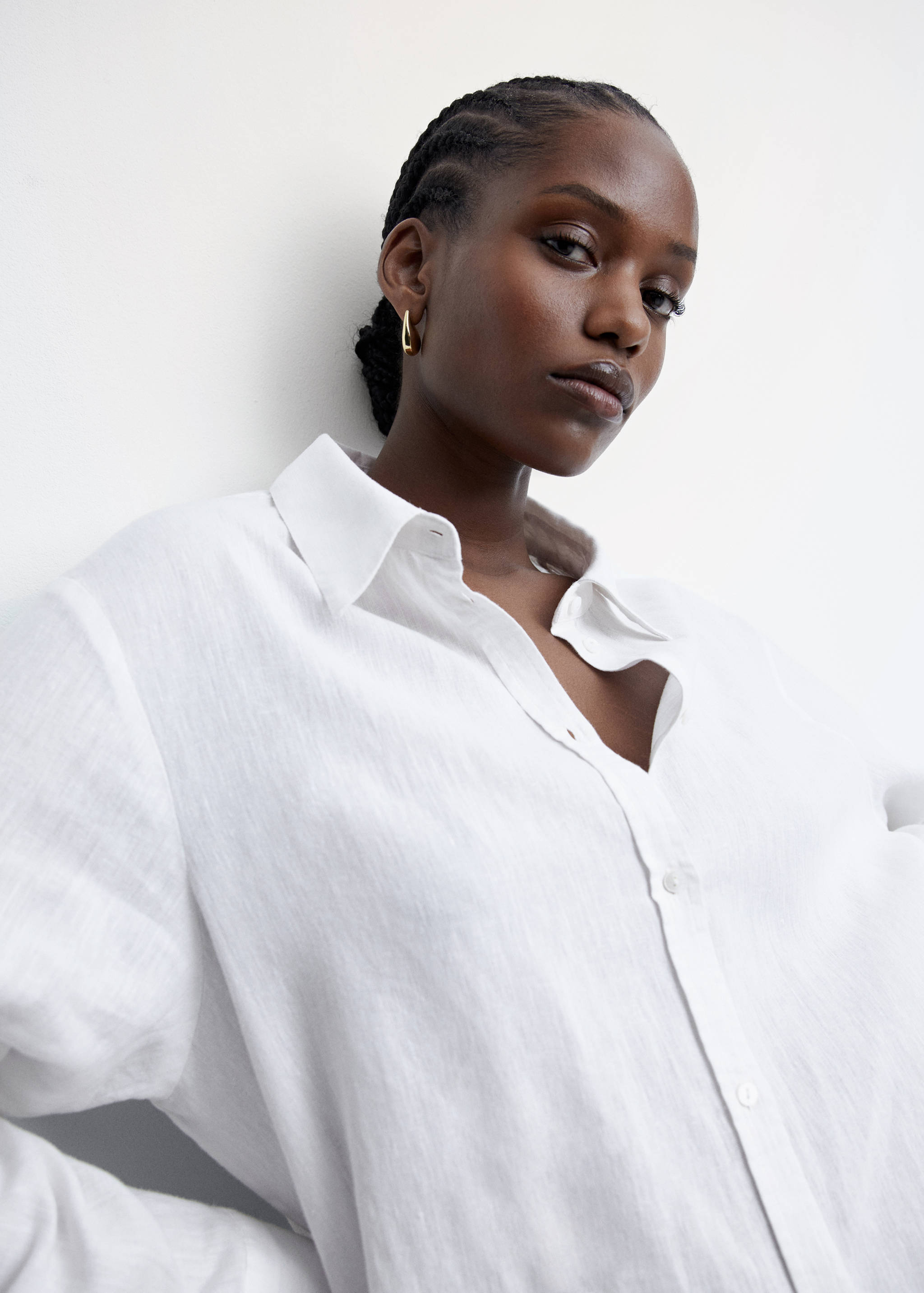 Linen oversized shirt - Details of the article 4