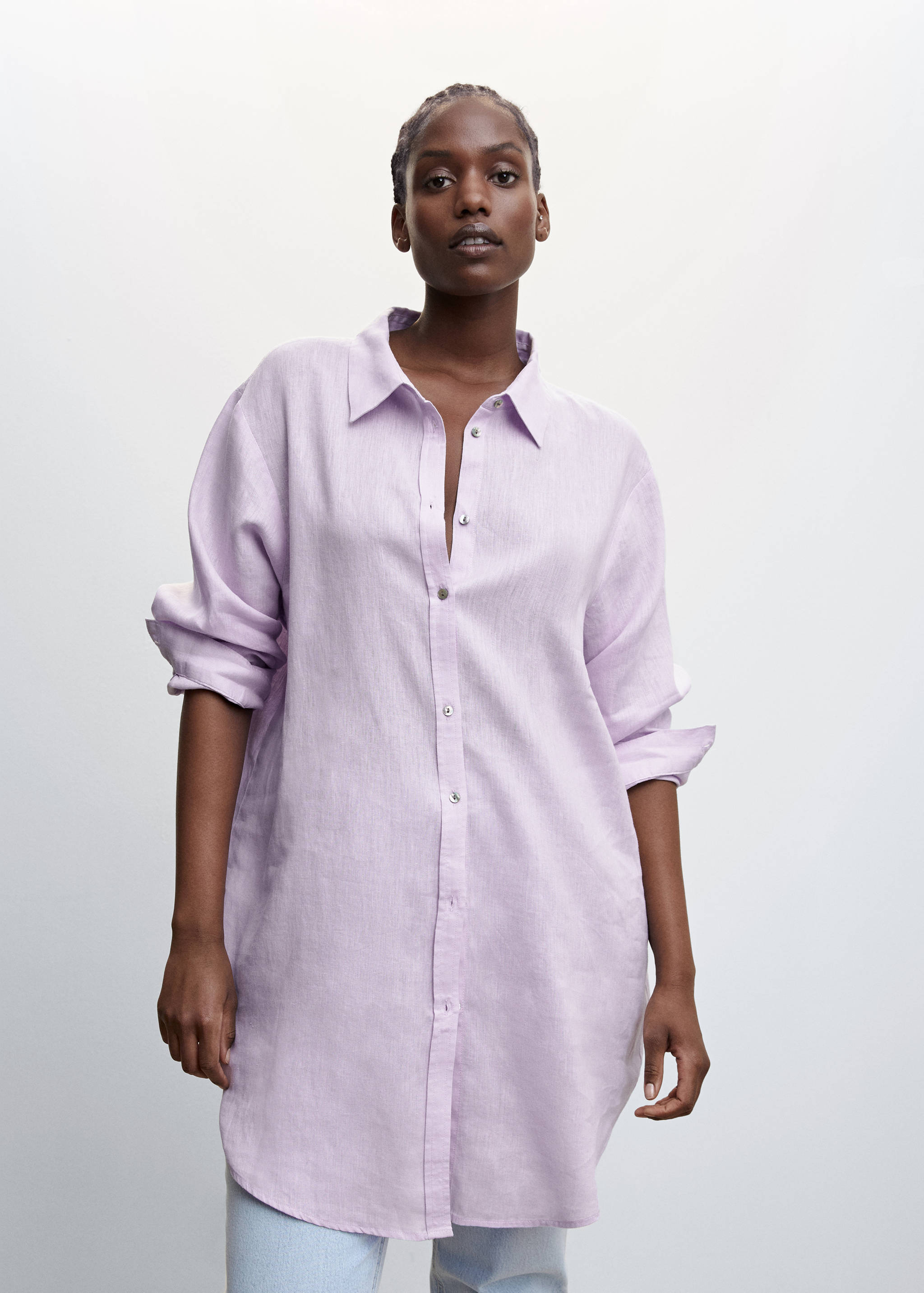 Linen oversized shirt - Details of the article 5