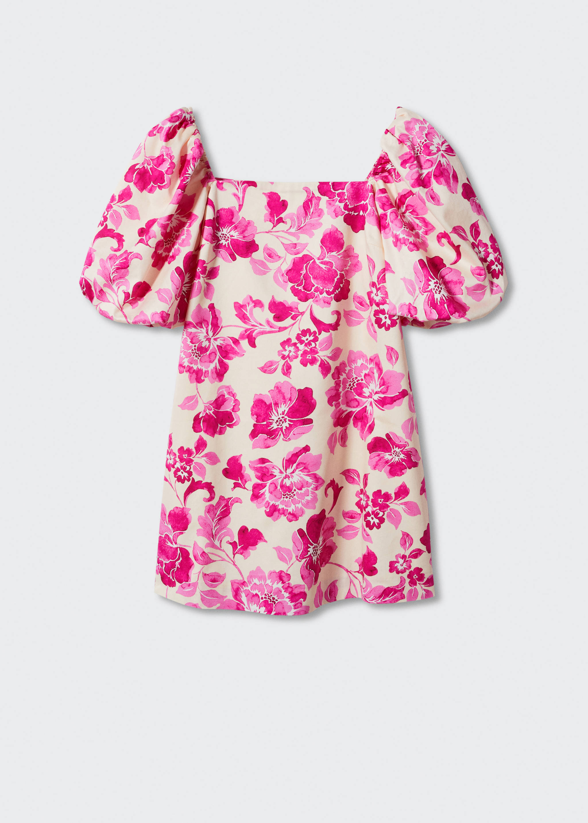 Puffed sleeves short dress - Article without model