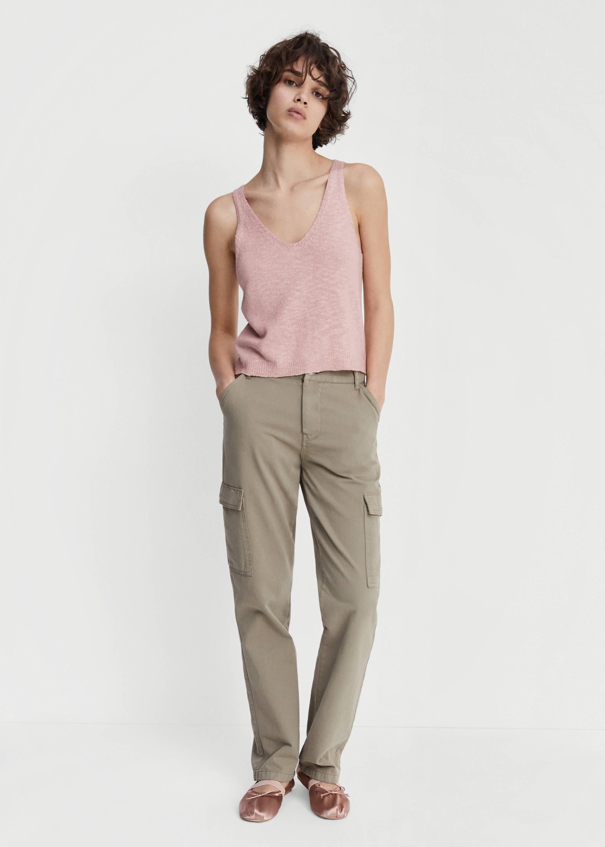 针织吊带上衣 - null