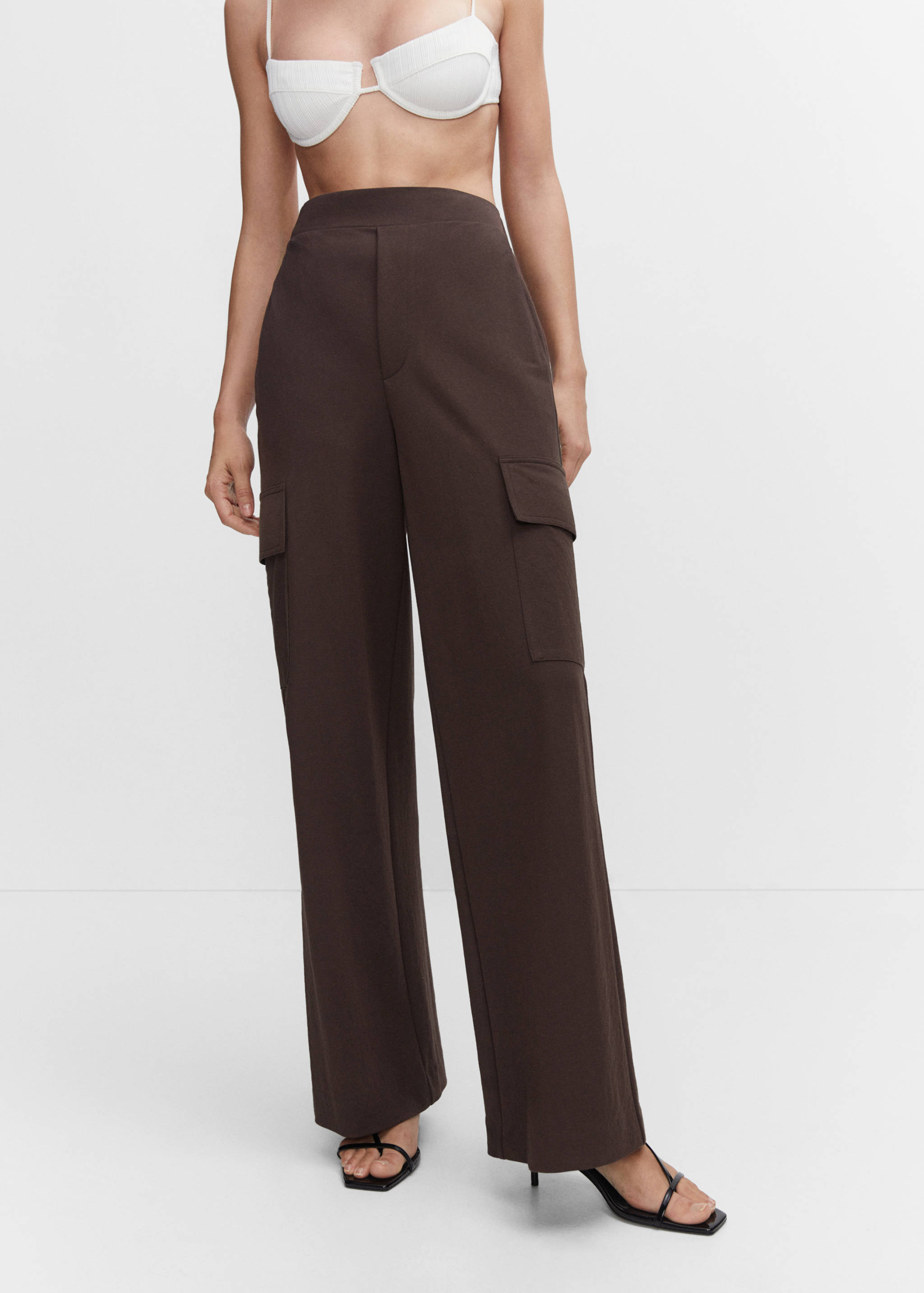 Wideleg cargo style trousers - Medium plane