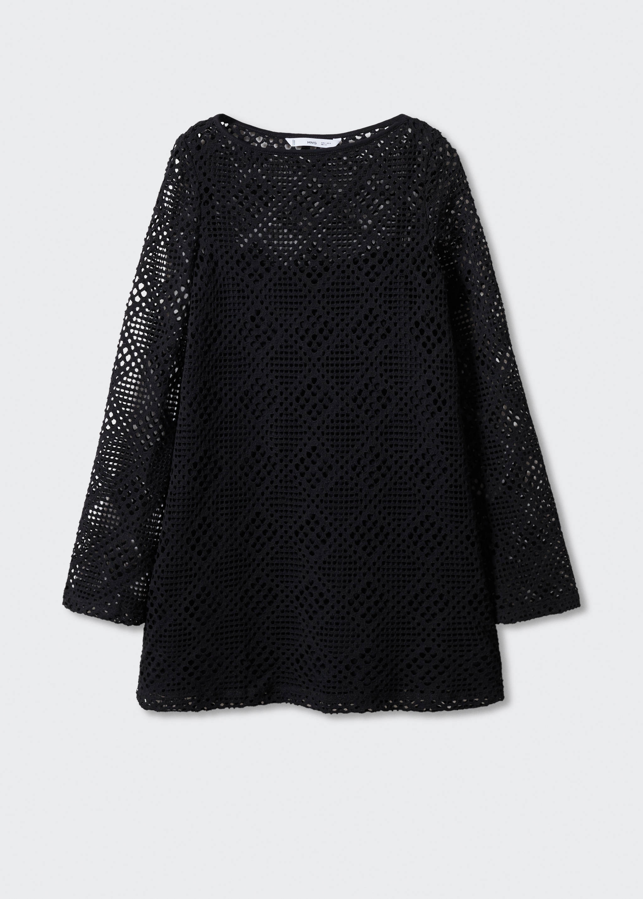 Geometric-pattern openwork dress - Article without model