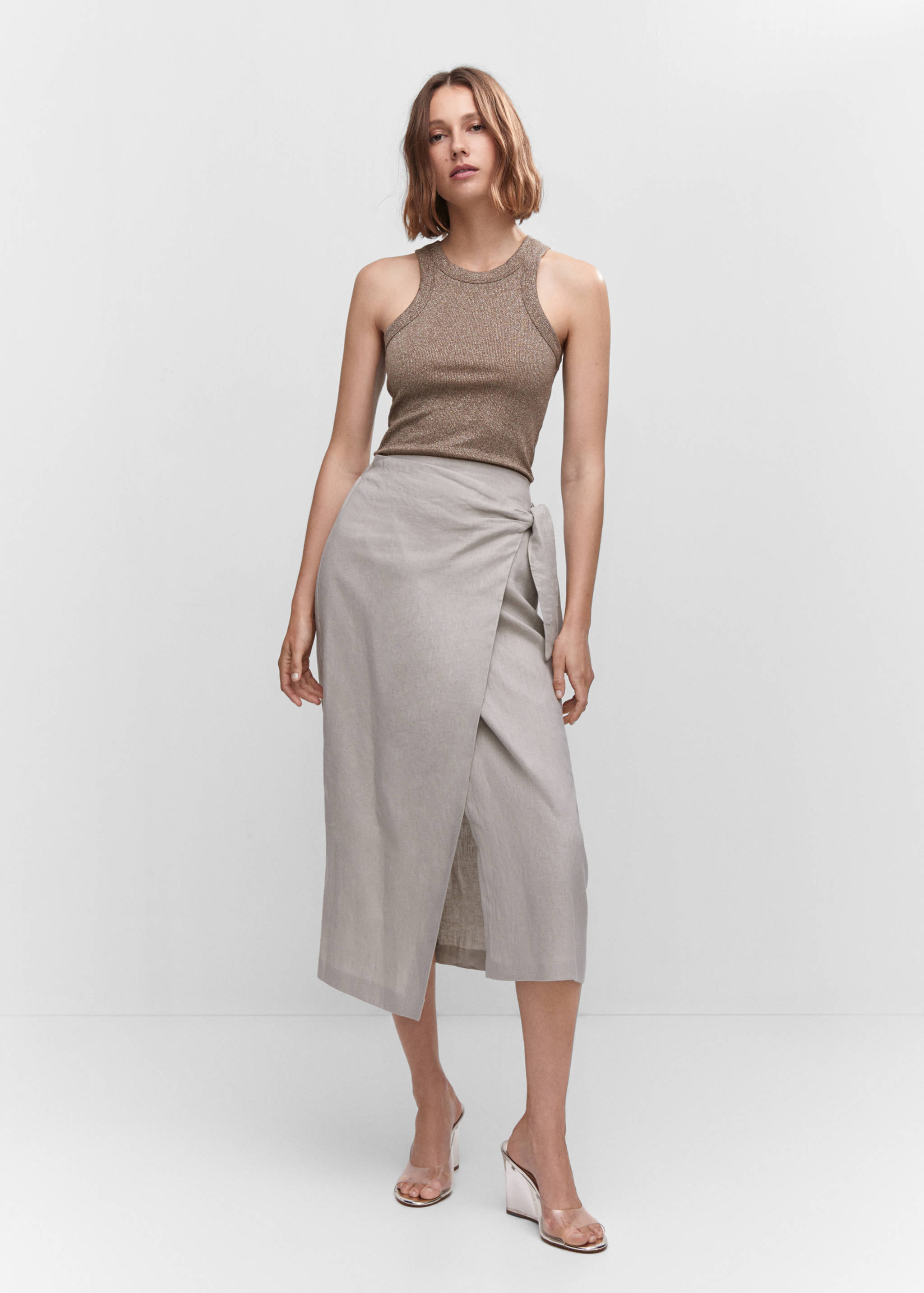 Top côtelé métallisé - Plan général