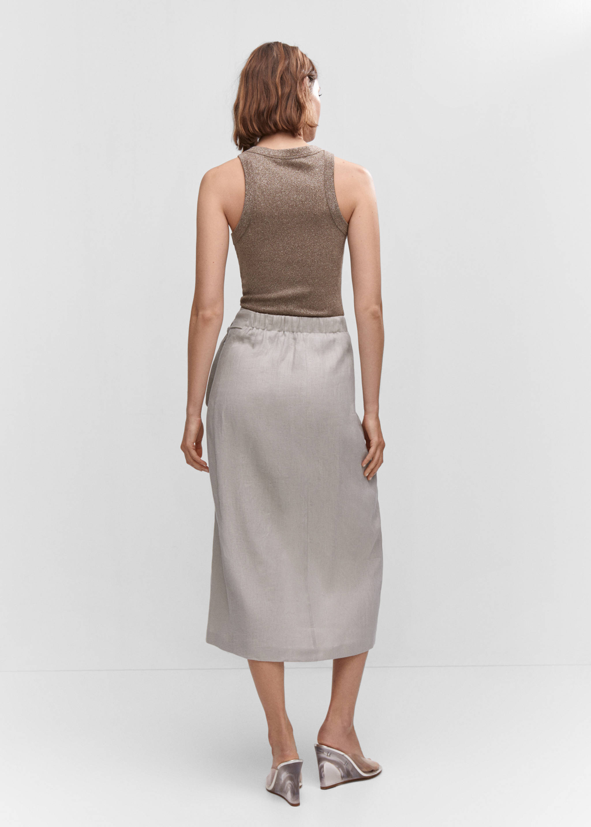 Top côtelé métallisé - Verso de l’article