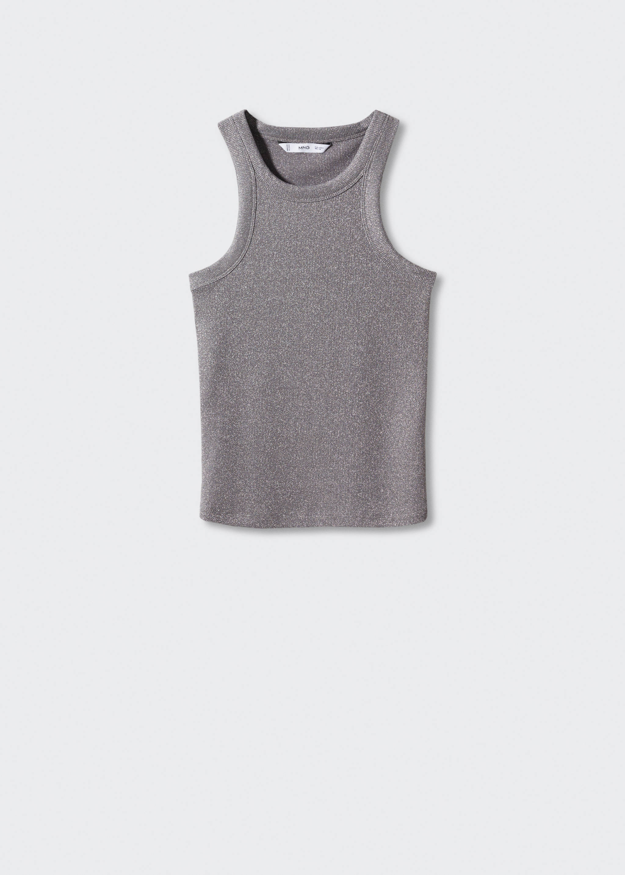 Top côtelé métallisé - Article sans modèle