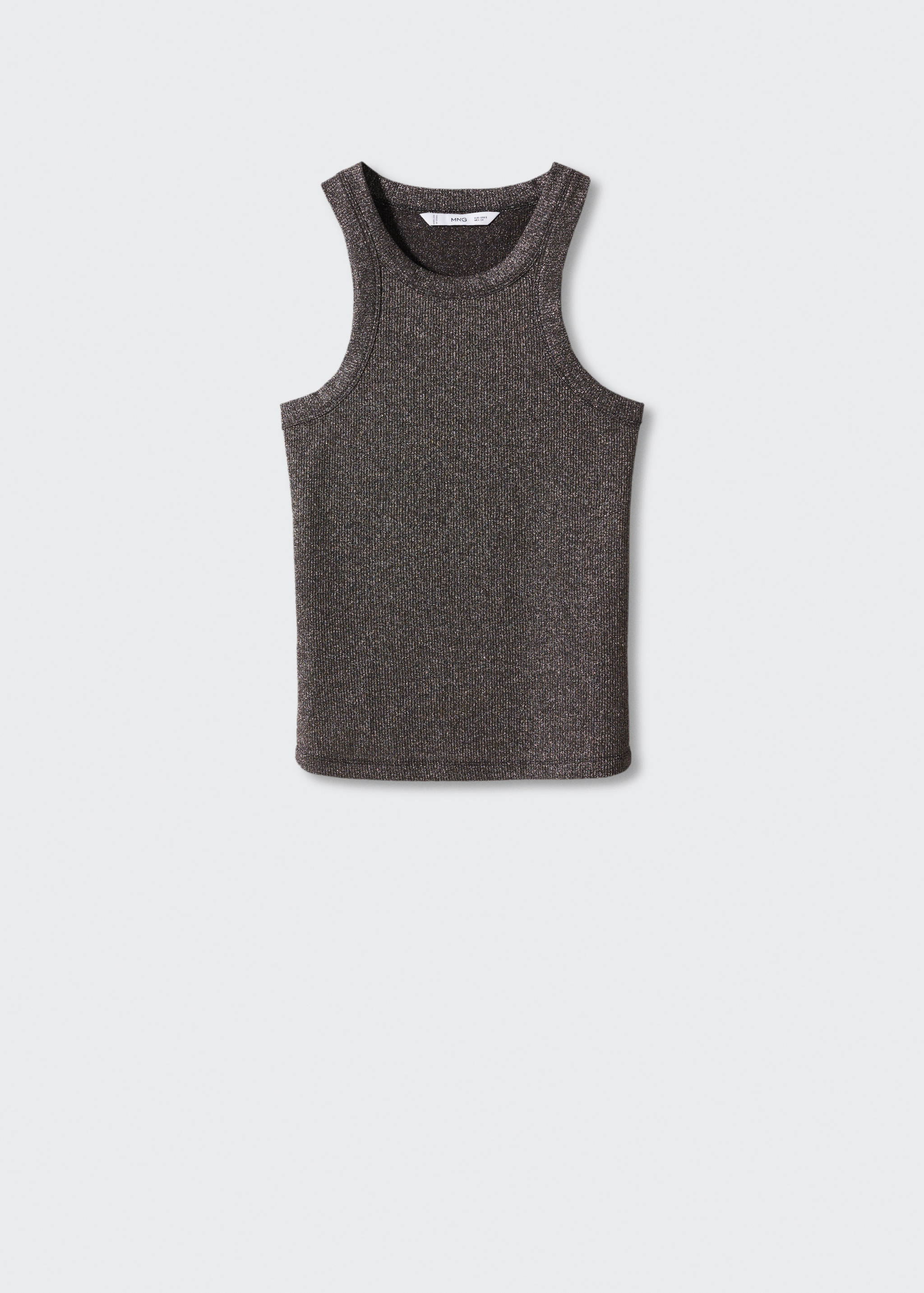 Top côtelé métallisé - Article sans modèle