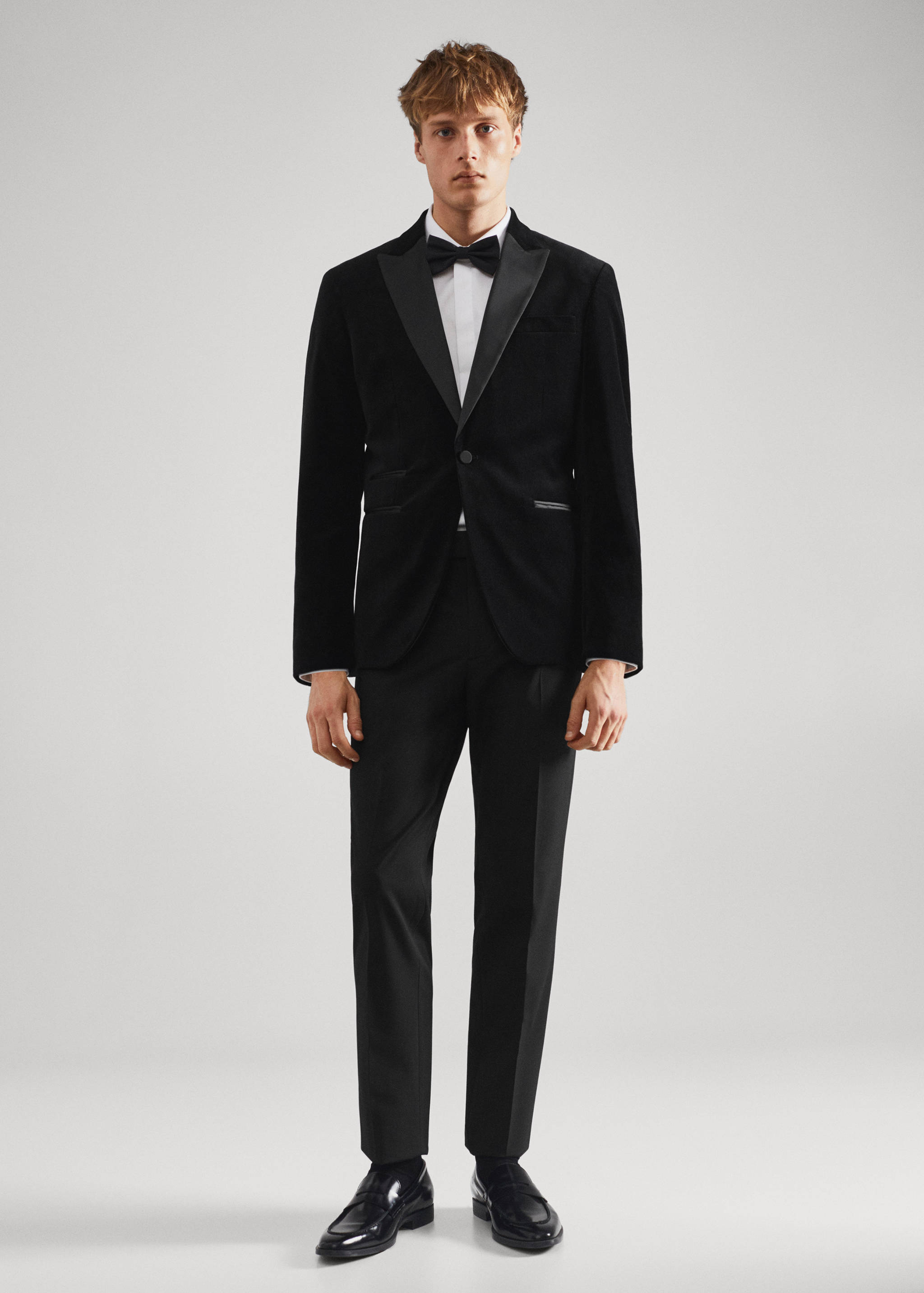 Пиджак slim fit из бархата - Общий план