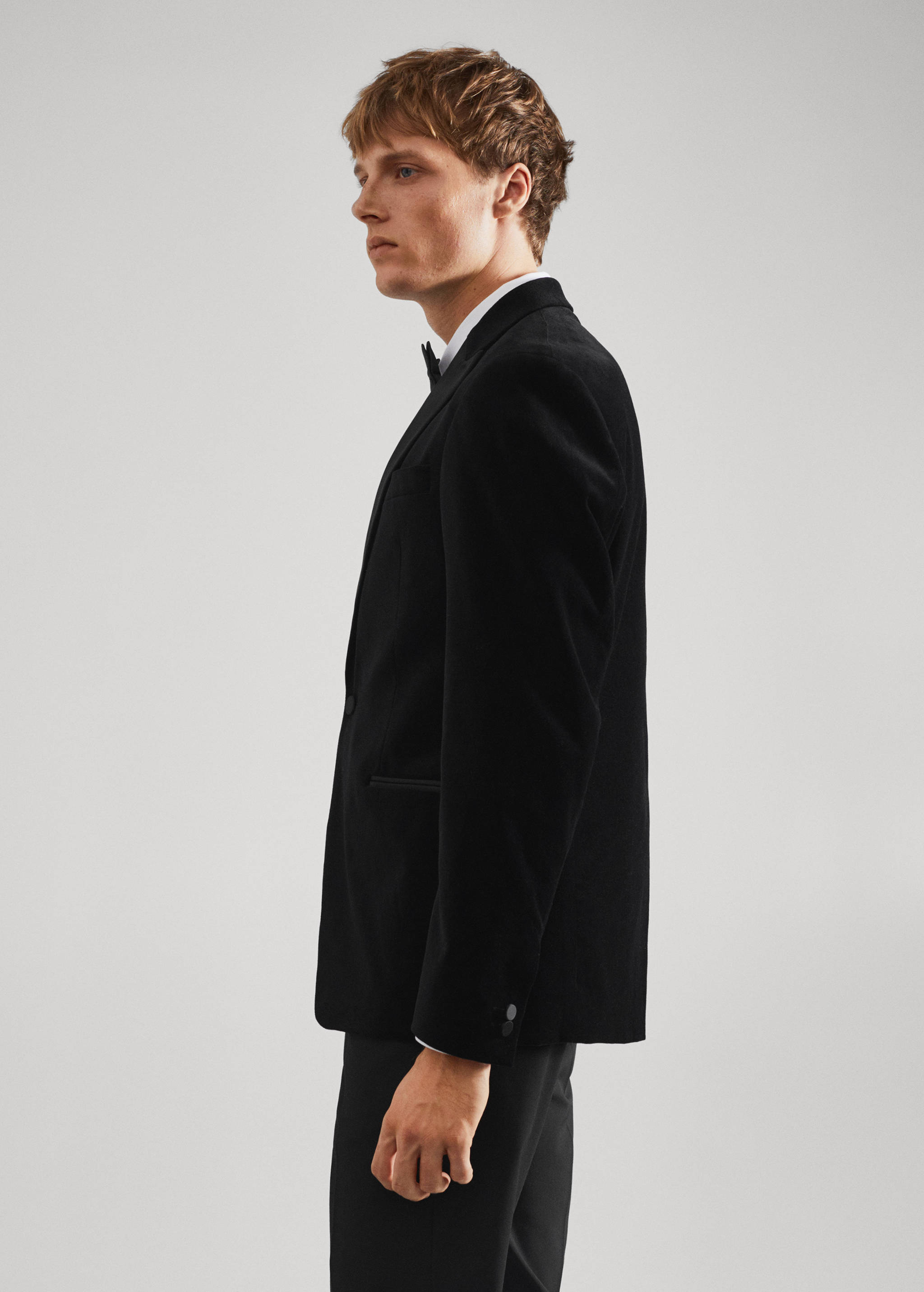 Пиджак slim fit из бархата - Деталь изделия 6