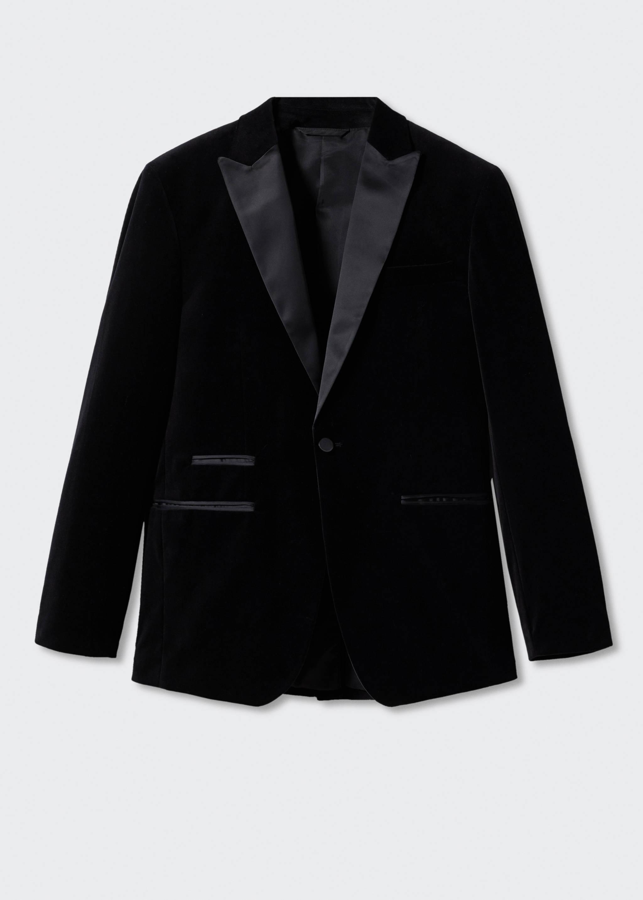 Пиджак slim fit из бархата - Изделие без модели