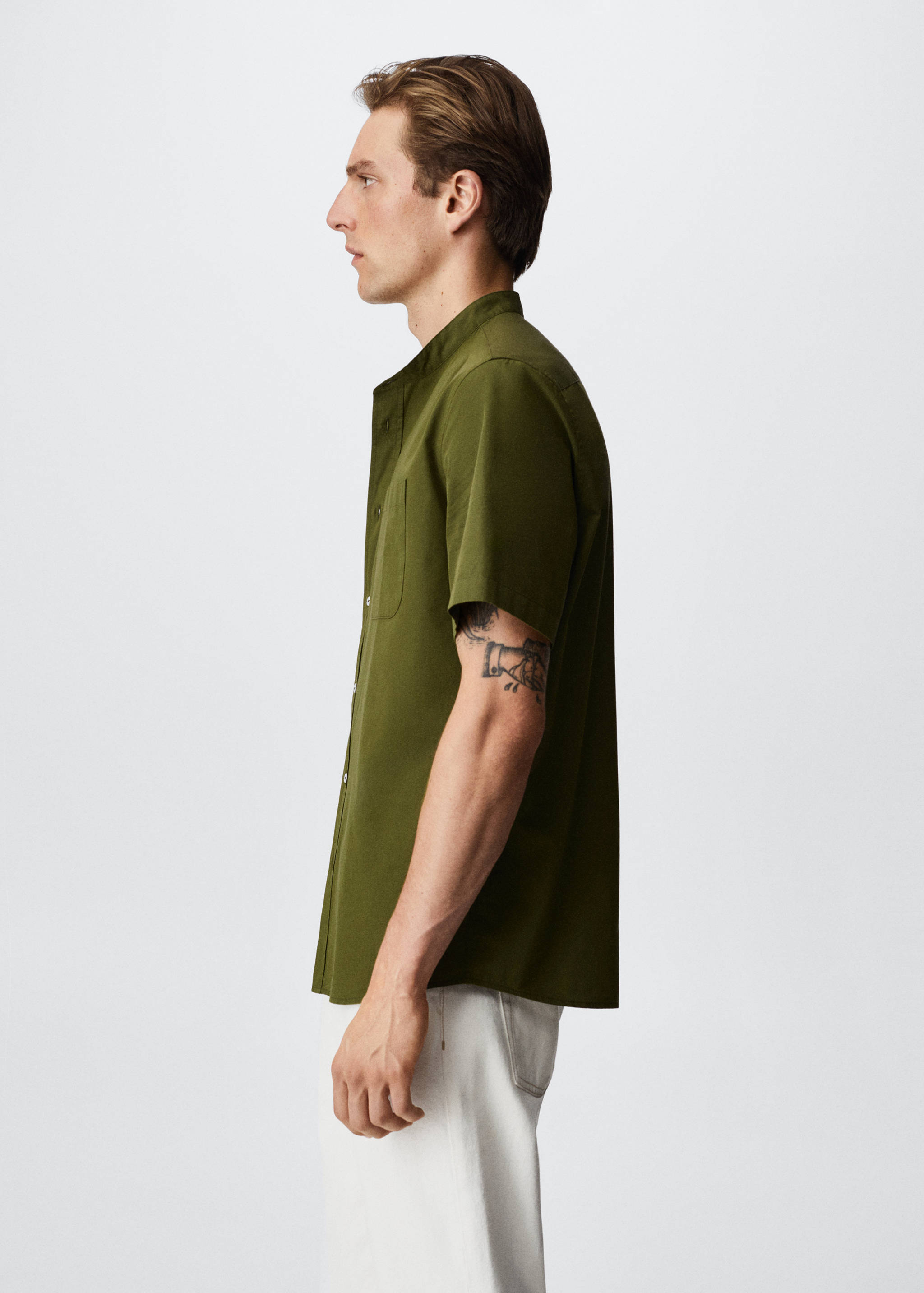 Chemise en coton col mao - Détail de l'article 4