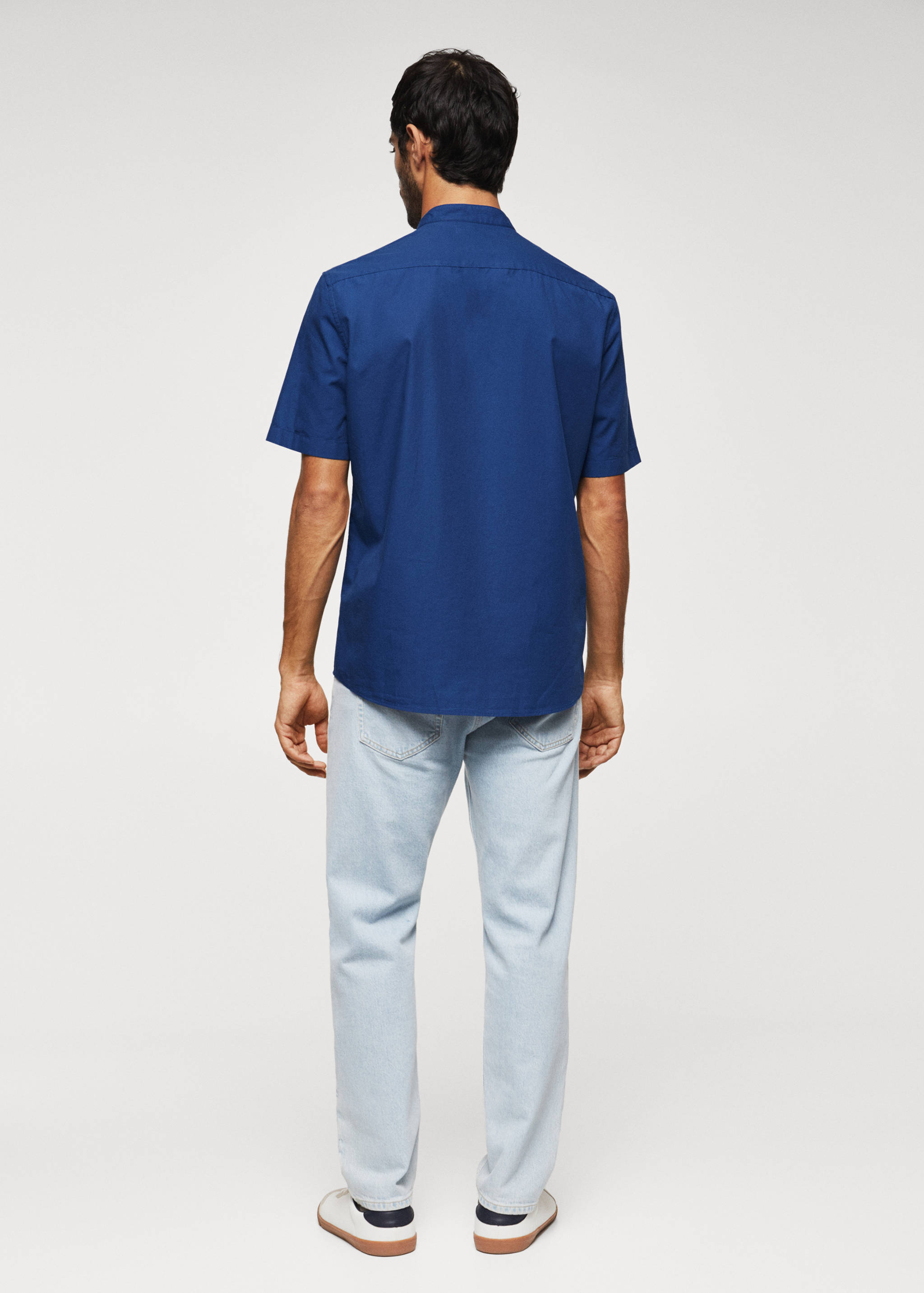 Chemise en coton col mao - Verso de l’article