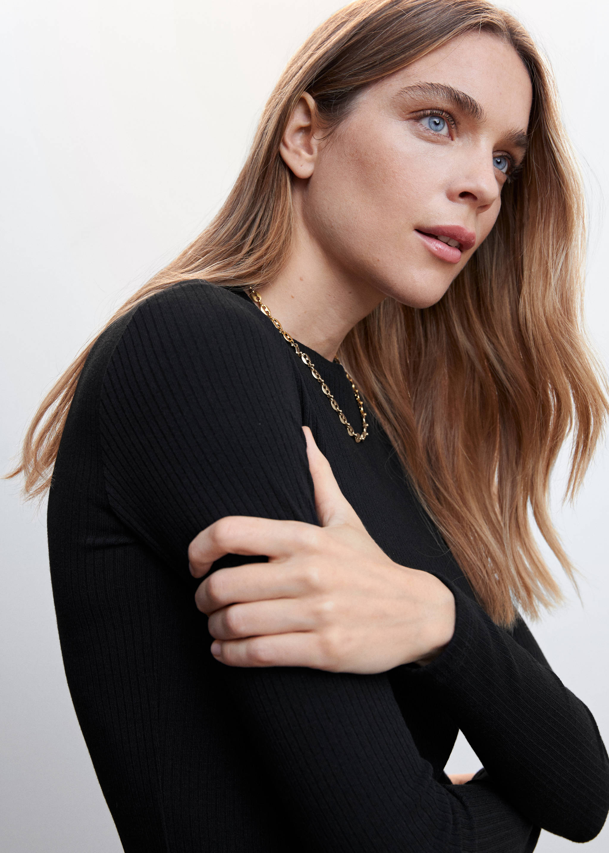 Ribbed  knit t-shirt - Details of the article 1