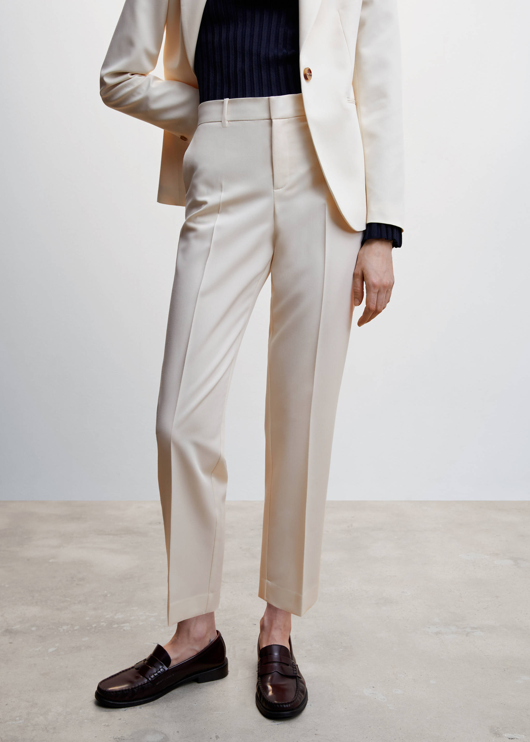 Straight suit trousers - Medium plane
